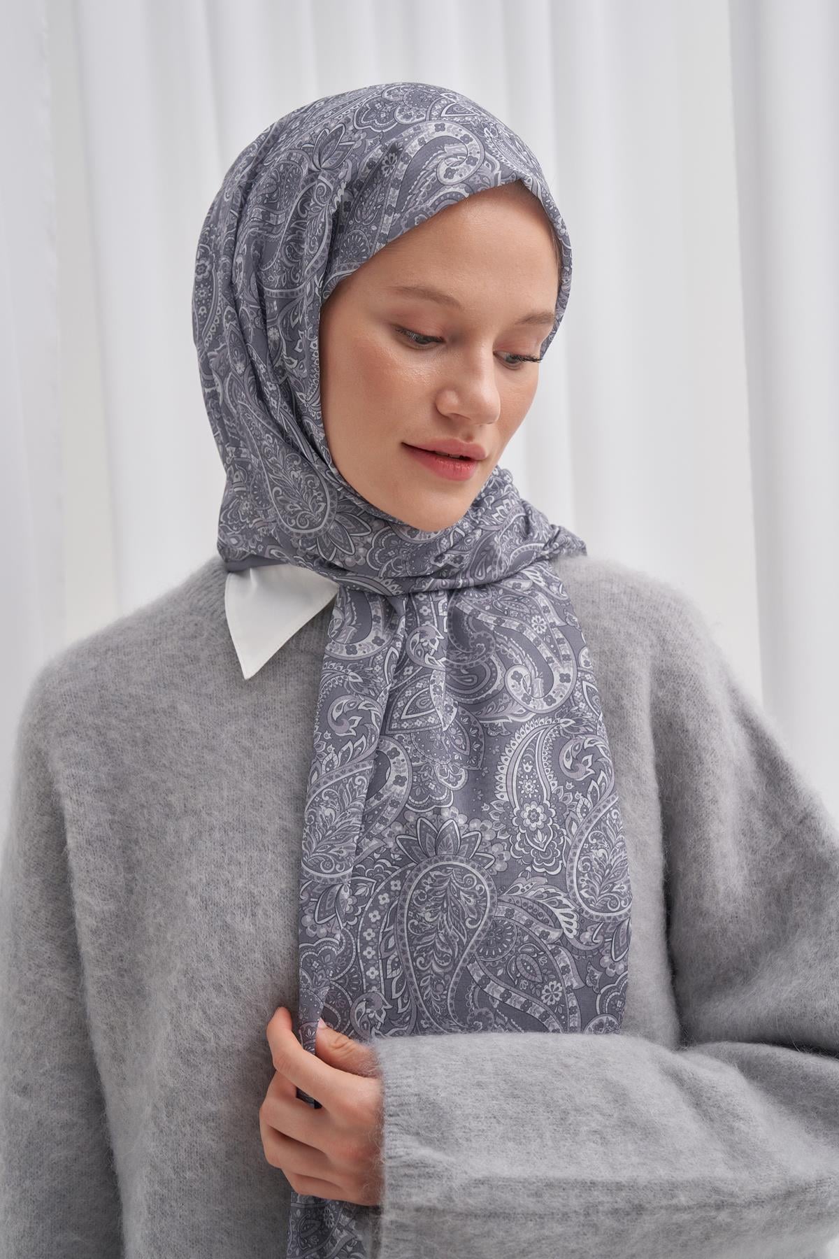 Nilla Pamuklu Şal Mirage Gri