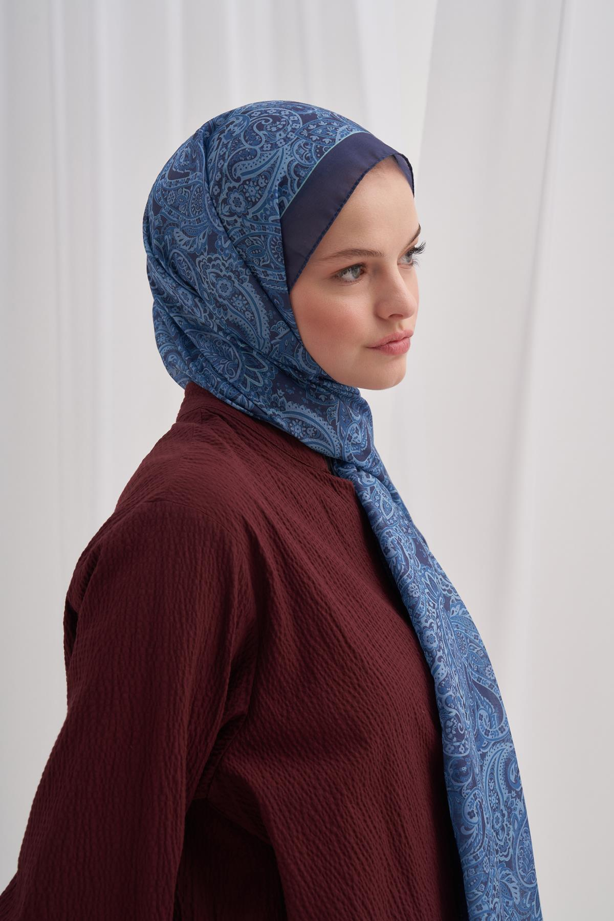 Nilla Pamuklu Şal Mirage Lacivert