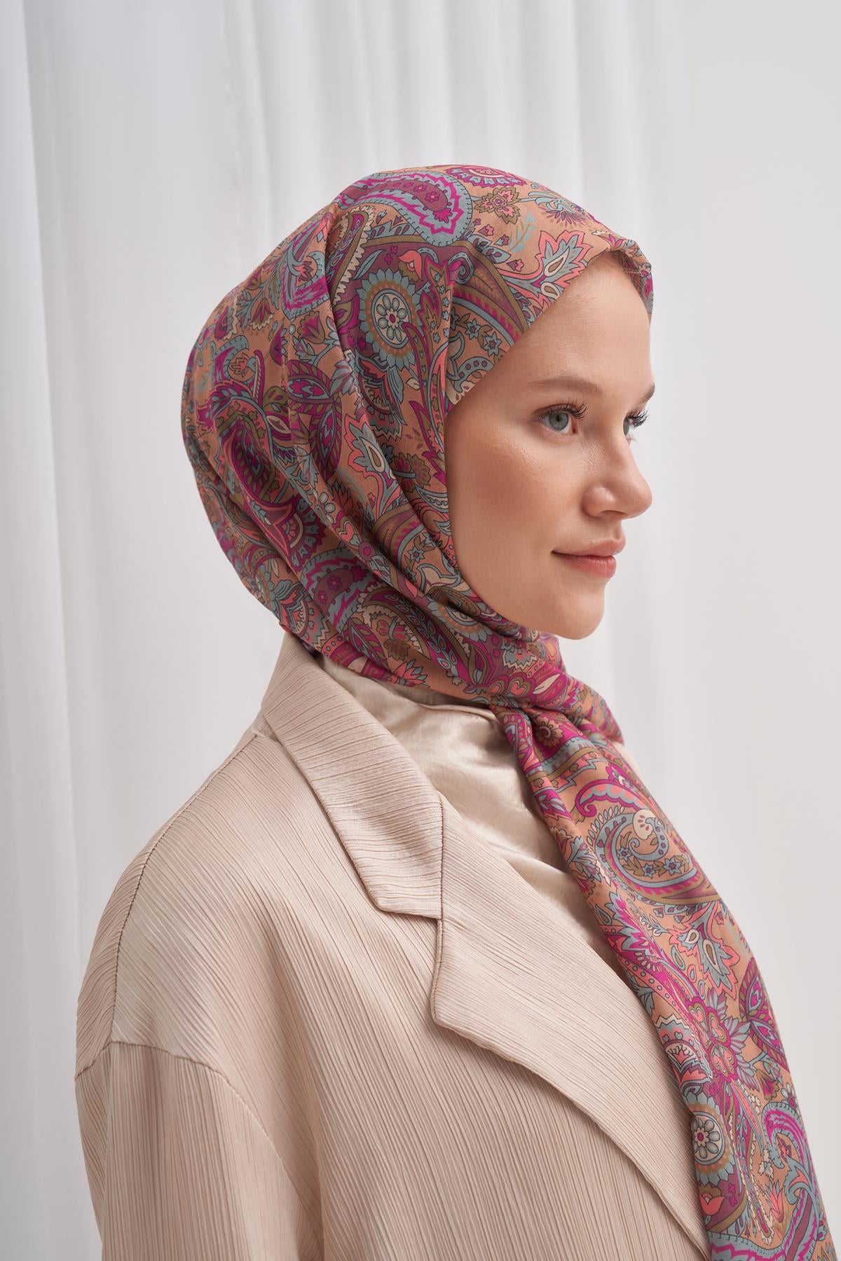 Nilla Pamuklu Şal Nair Mürdüm