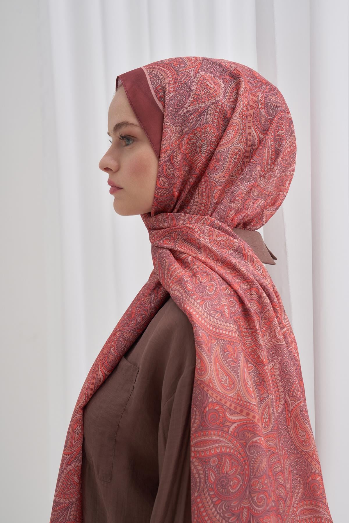 Nilla Pamuklu Şal Vega Kızıl