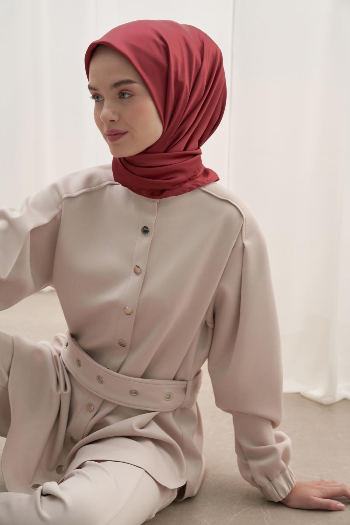 Twill Eşarp Bordo