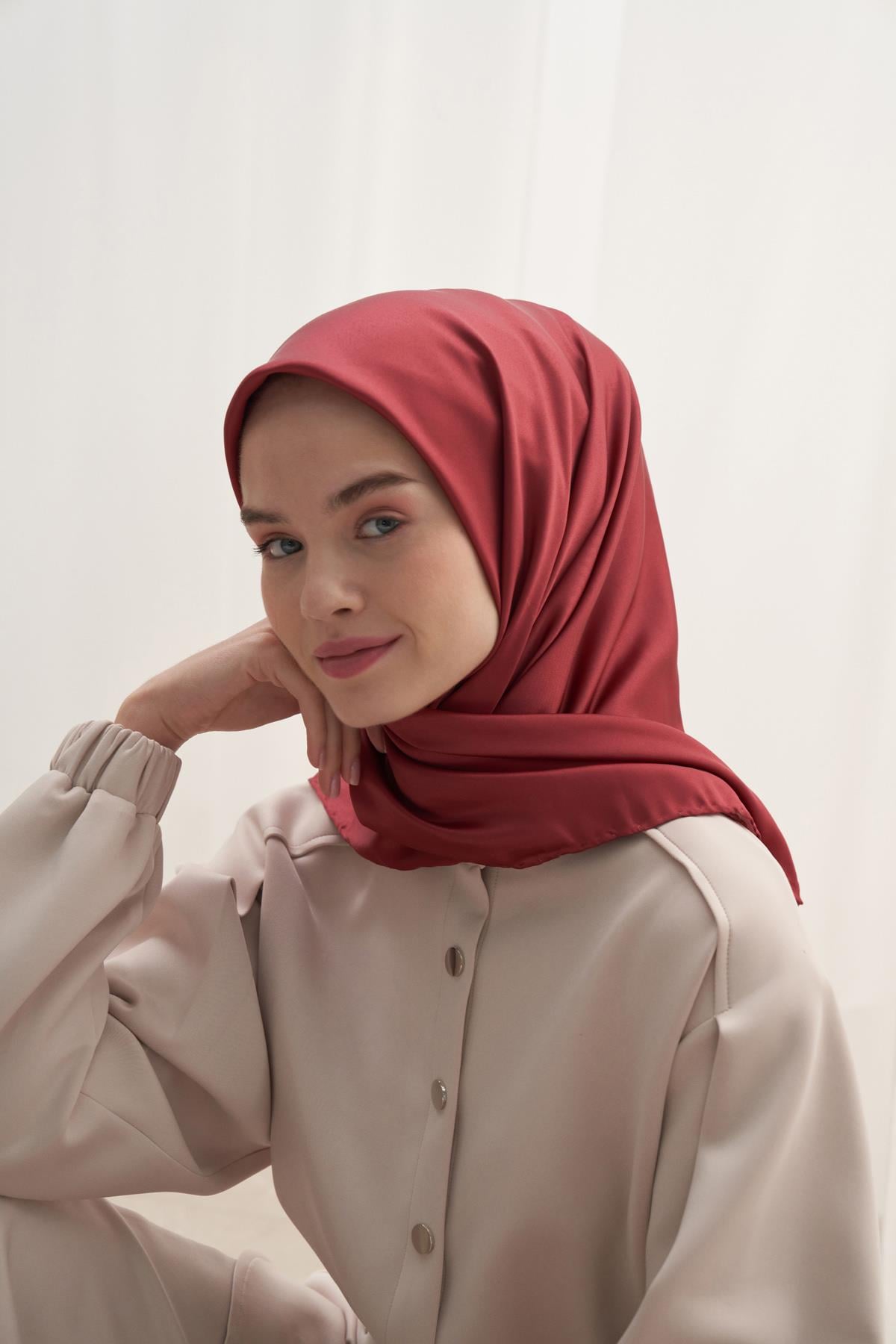 Twill Eşarp Bordo