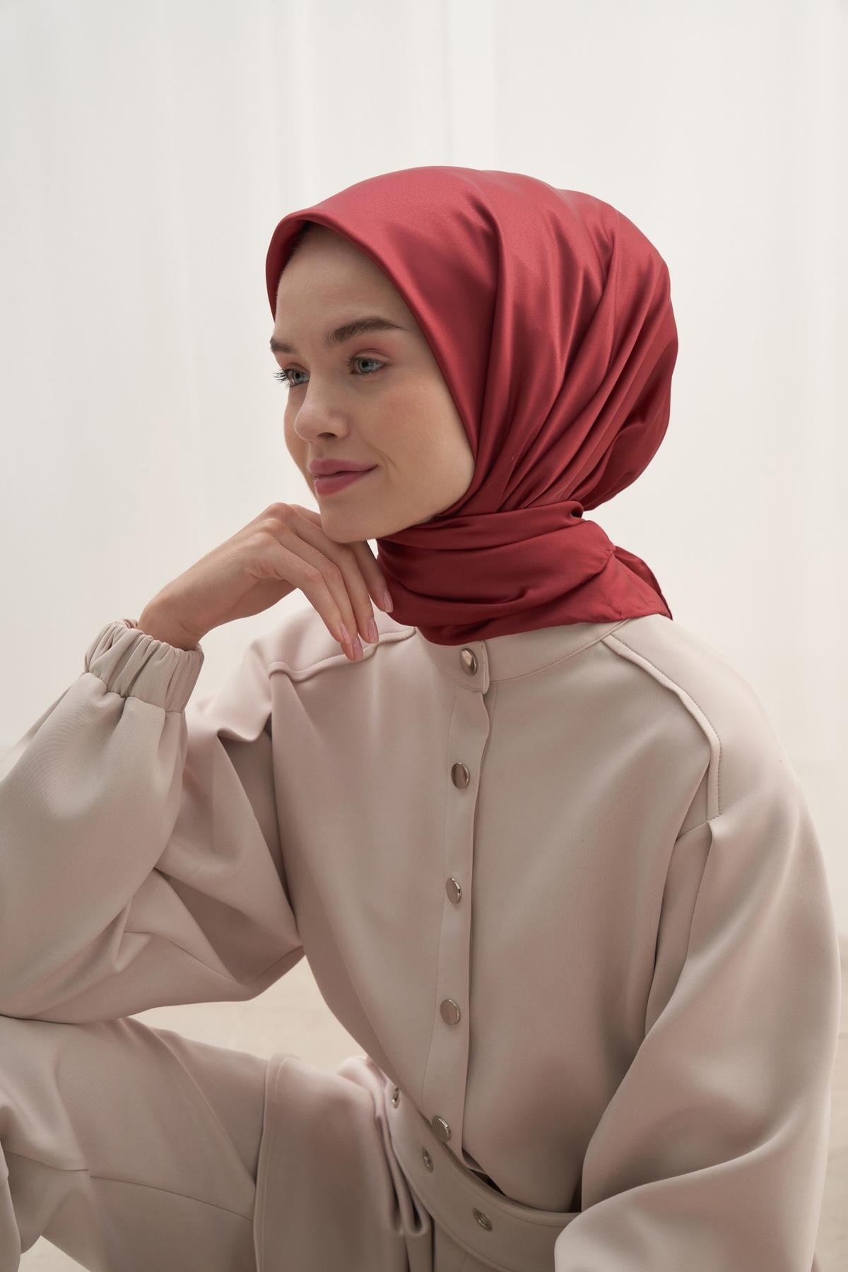 Twill Eşarp Bordo