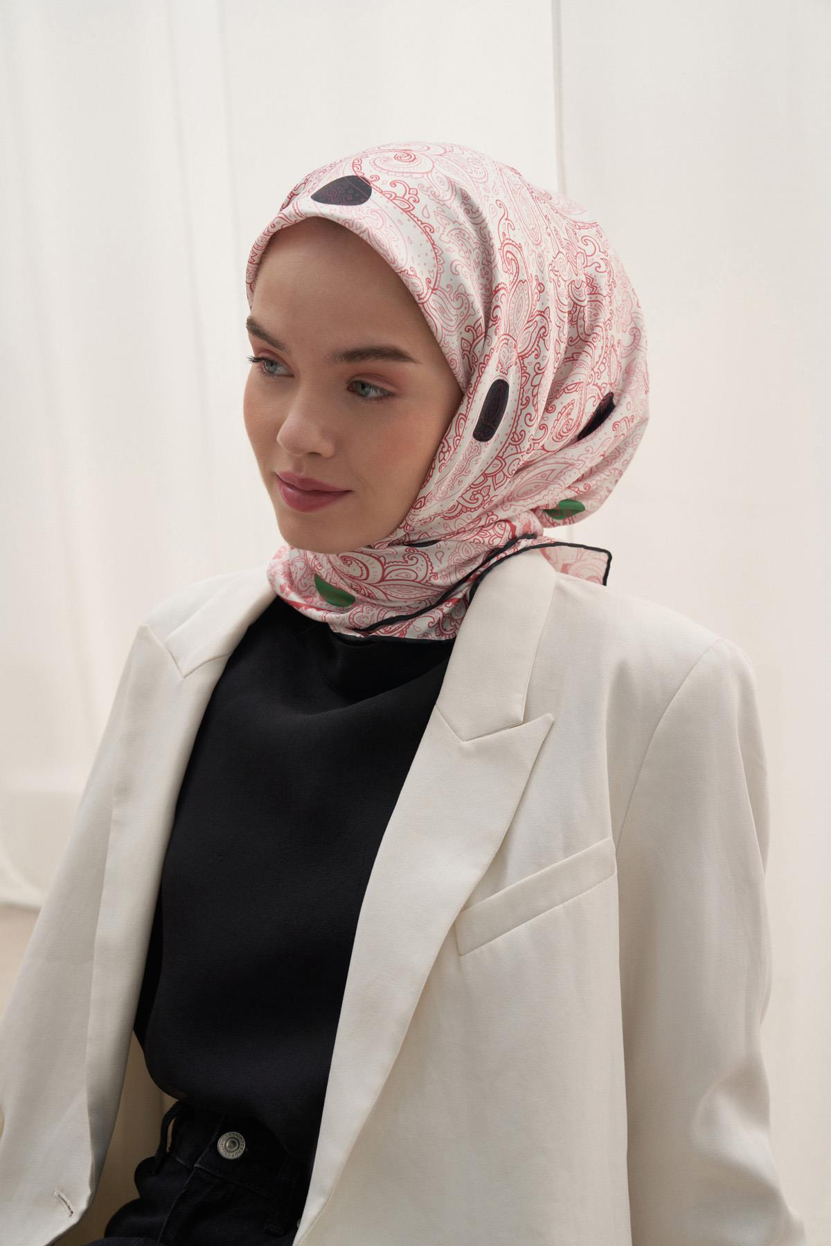 Twill Eşarp Etnik Desen