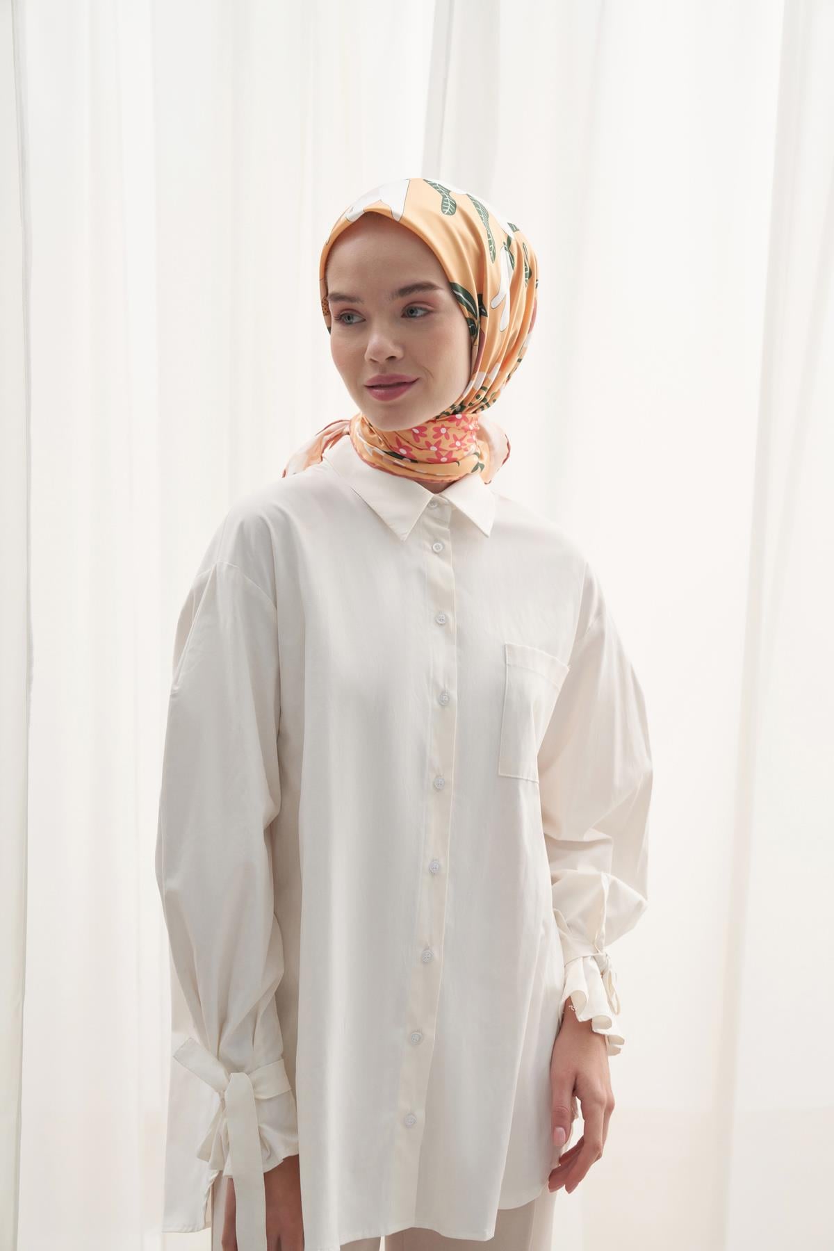 Twill Eşarp Manolya Sarı