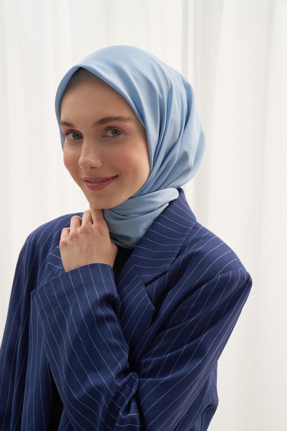 Twill Eşarp Mavi