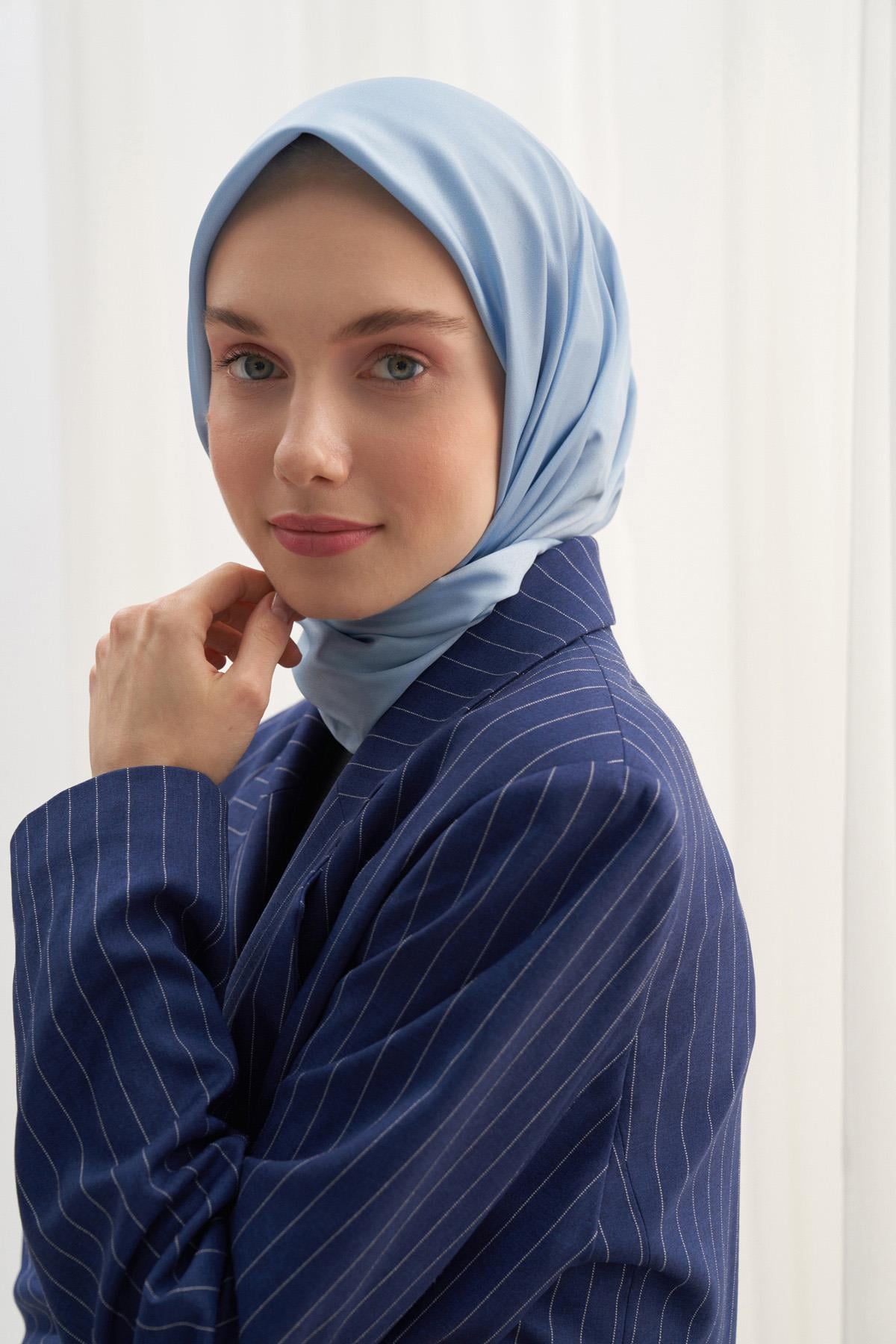 Twill Eşarp Mavi