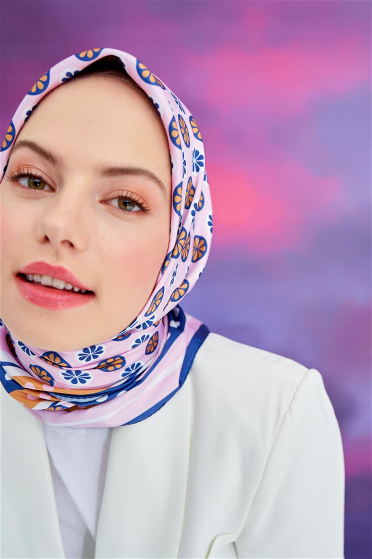 Twill Eşarp Mina Pembe