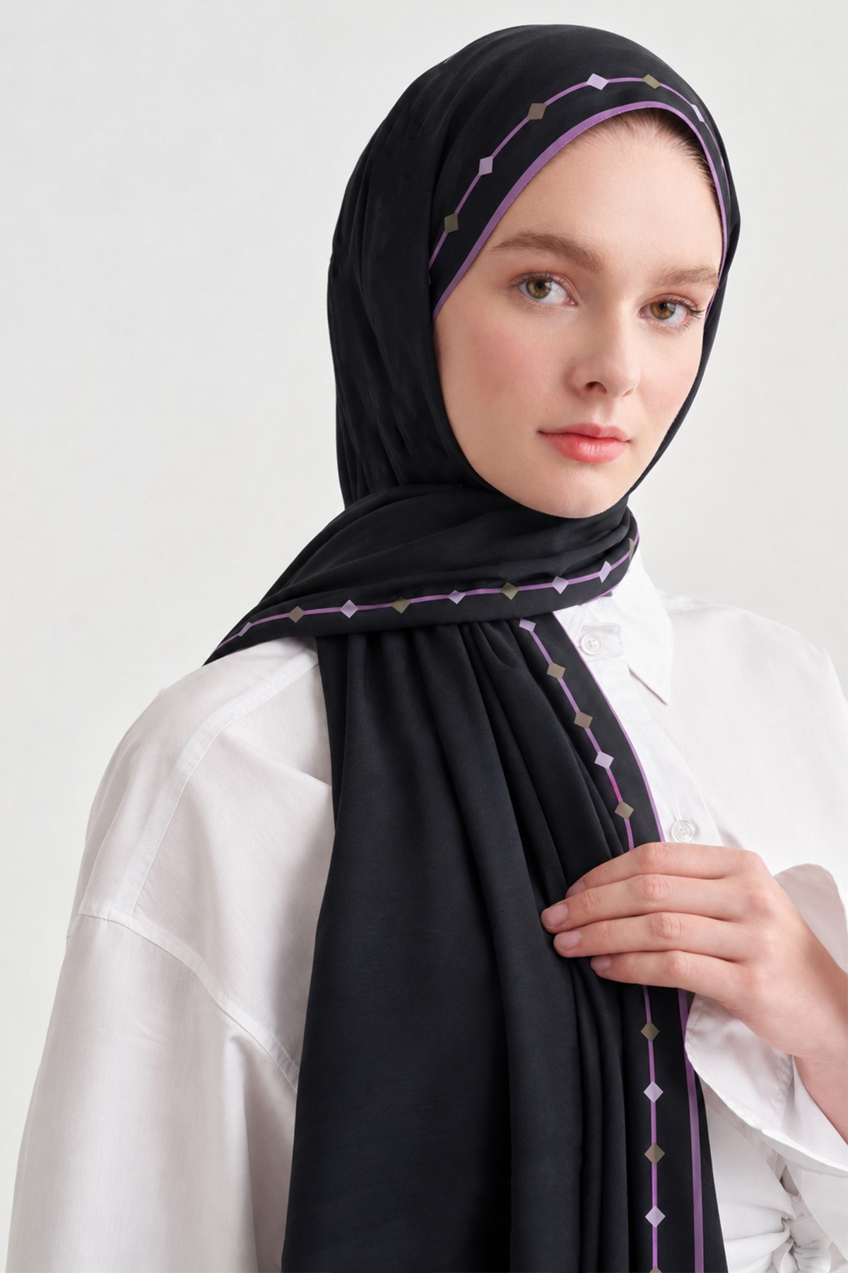 Naia Floş Şal Siyah