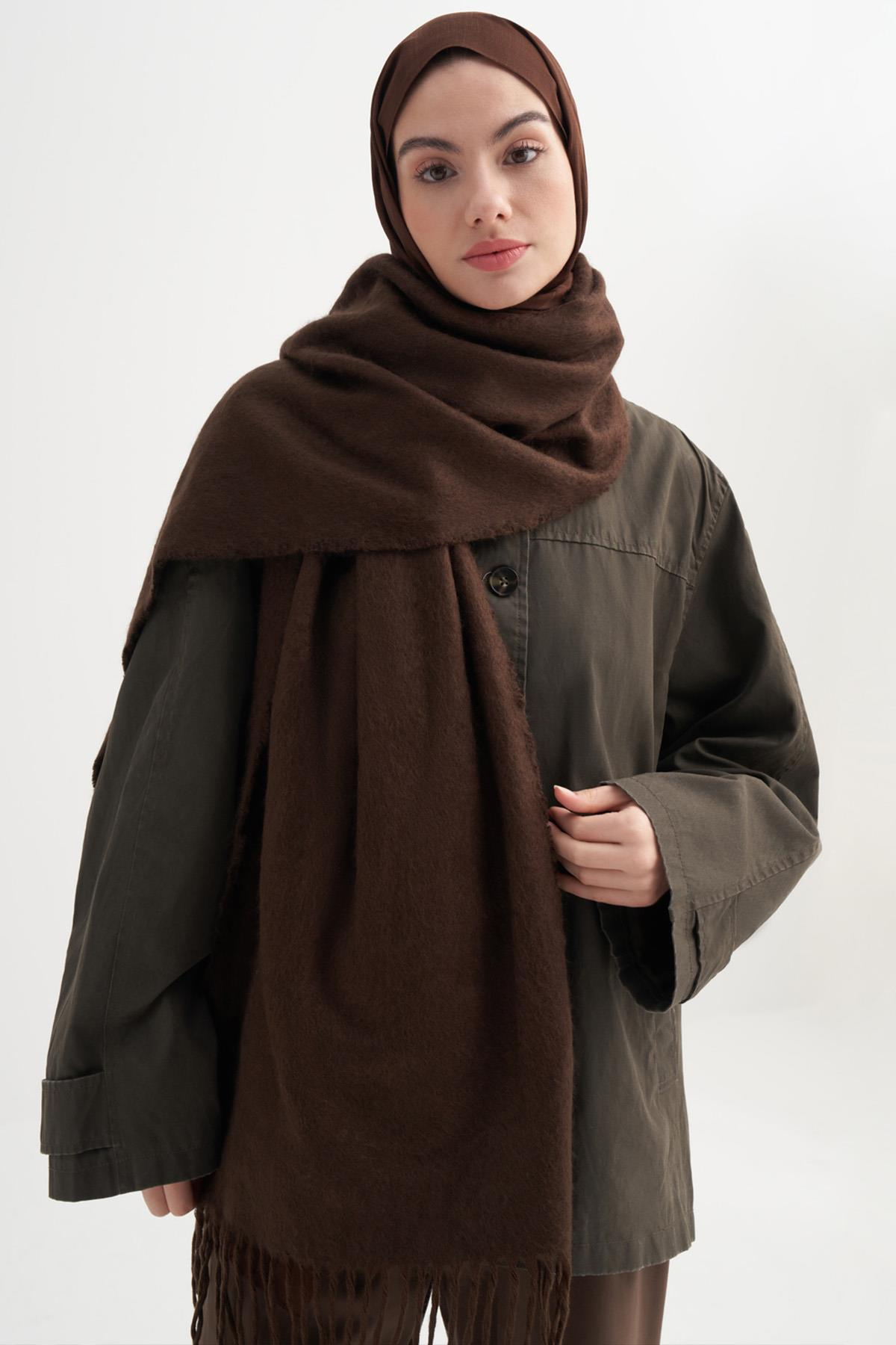 Şal Atkı Acı Kahve