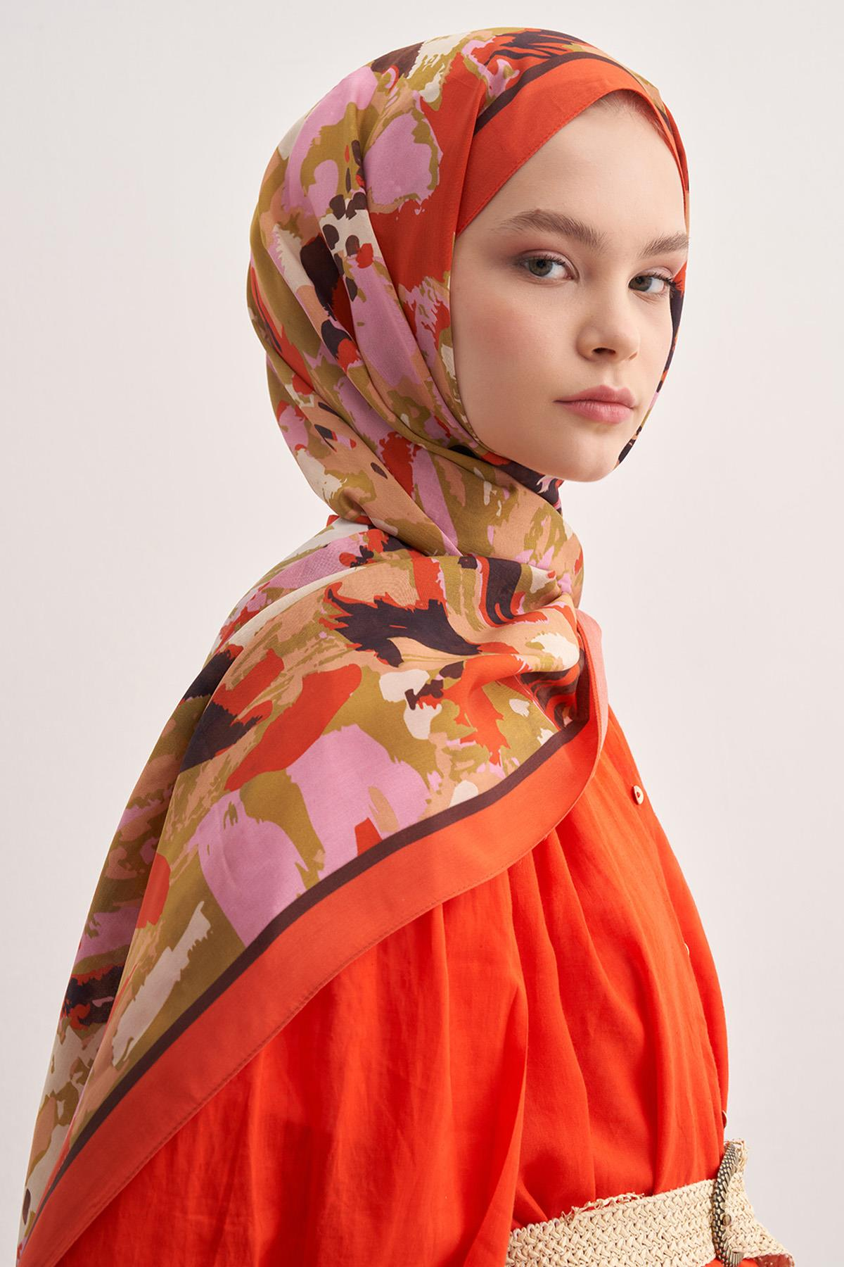 Brush Nar Çiçeği Vela Floş Şal