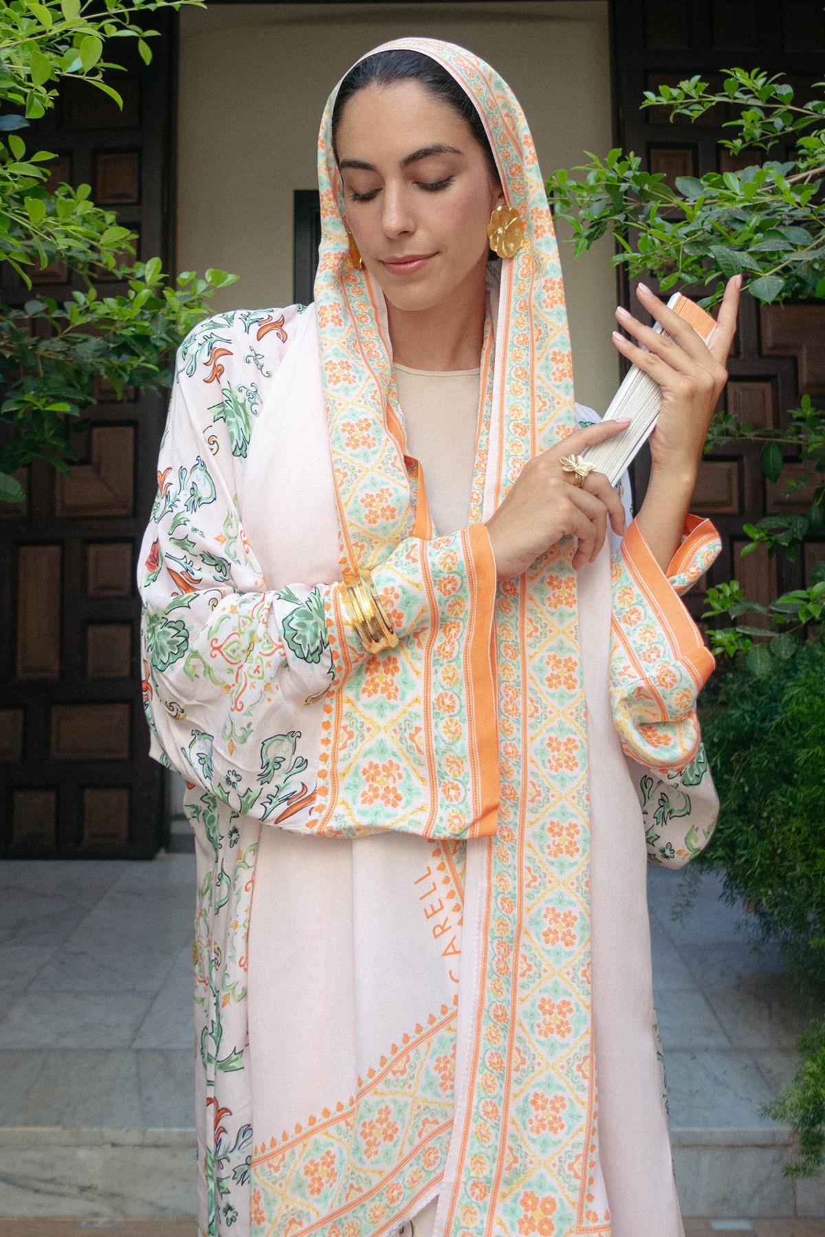 Pearl Monogram Floş Şal Pudra