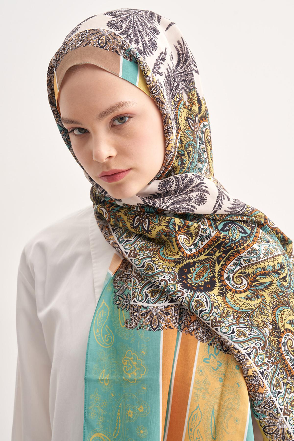 Ivory Soft Yeşil Vela Floş Şal