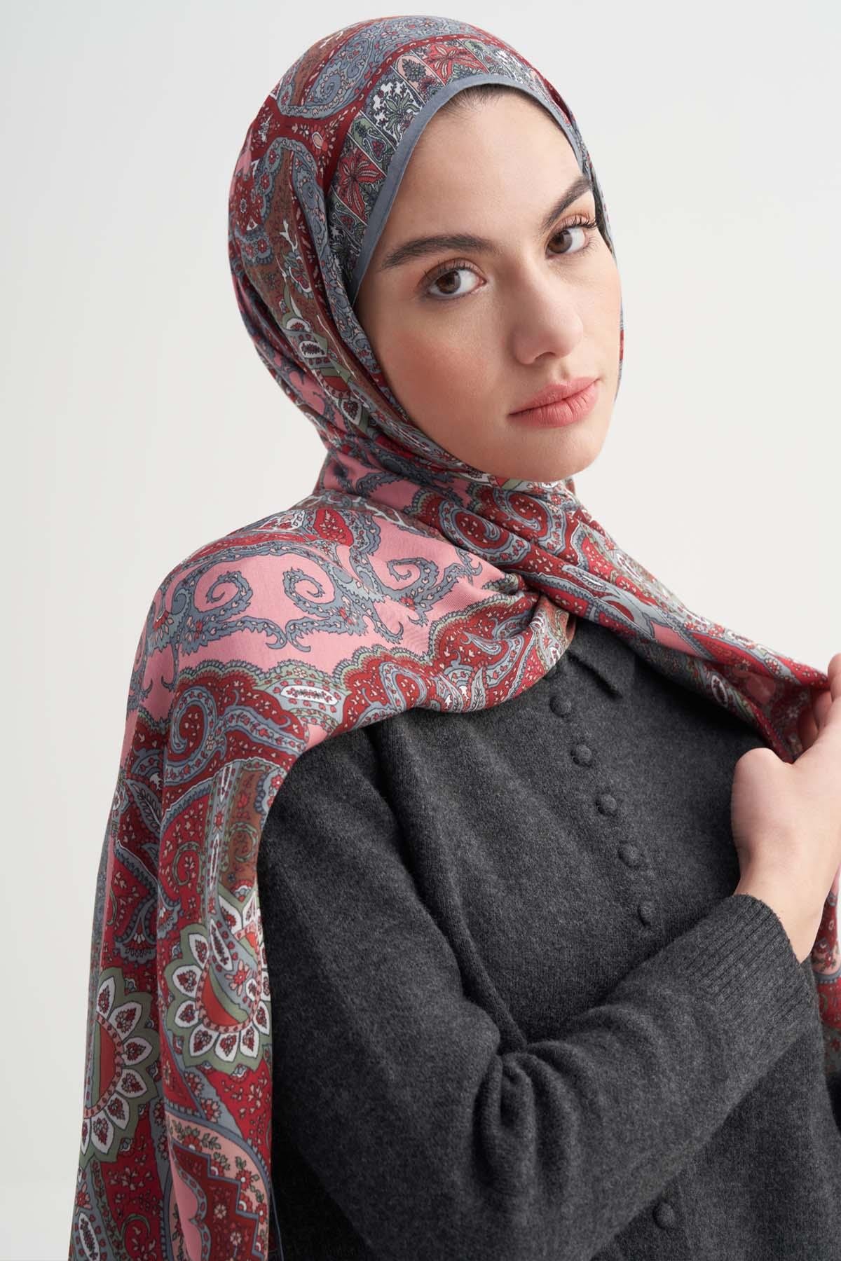 Aria İncira Viskon Şal Soft Pembe