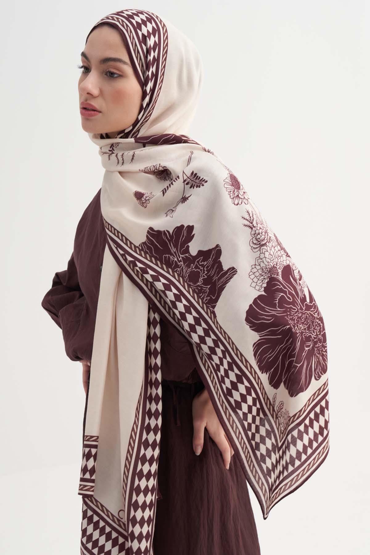 Fiora İncira Viskon Şal Krem