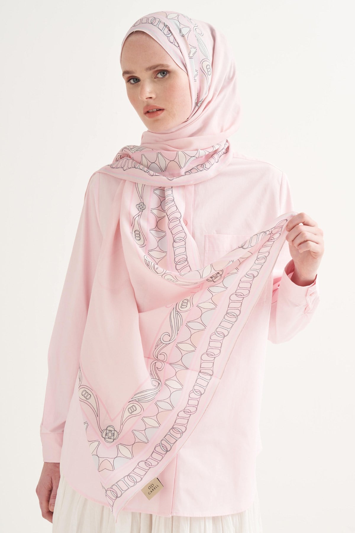 Sabrine Floş Şal Şeker Pembe