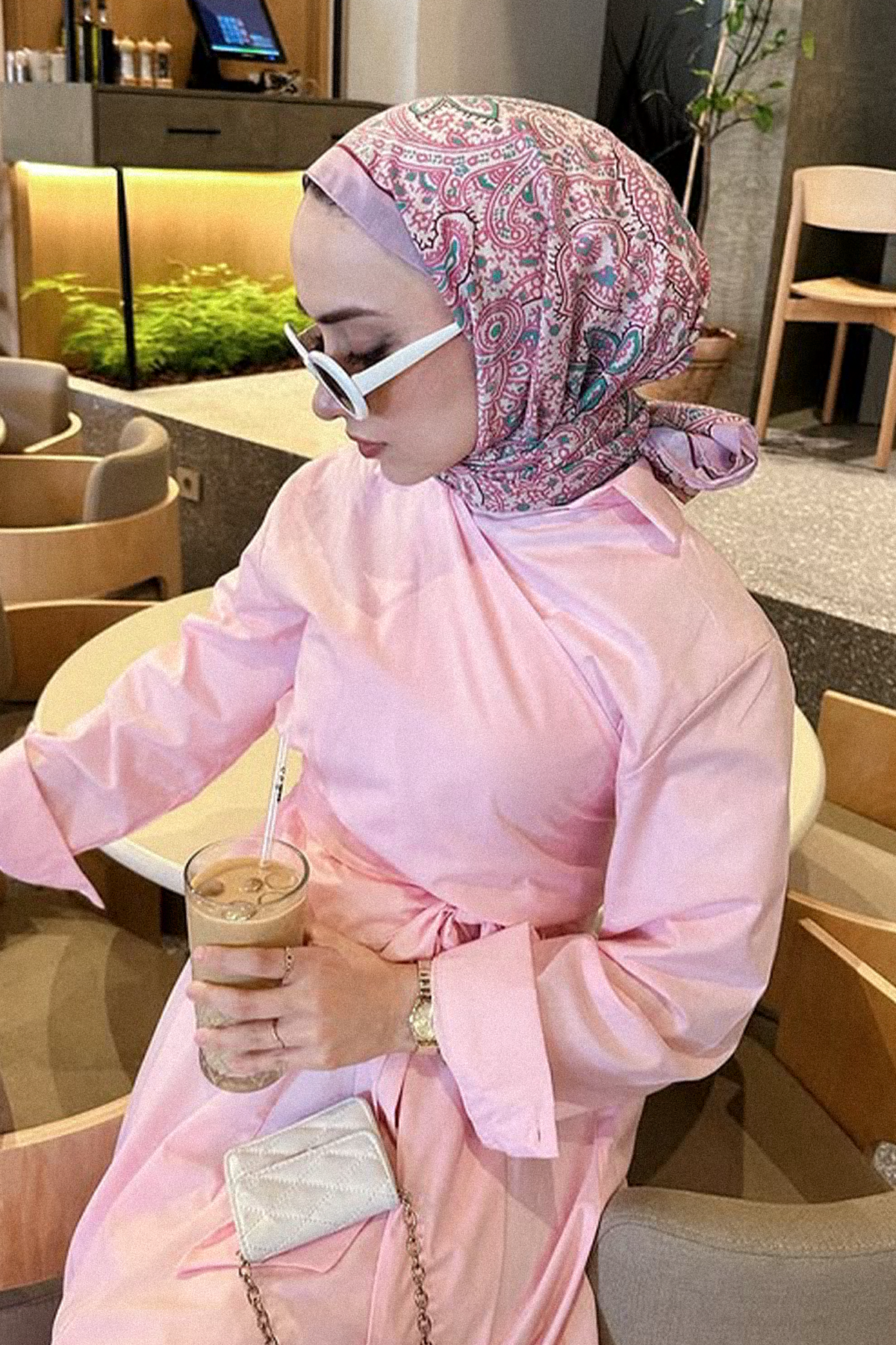 Ennur Türk'ün Tercihi Sky Pembe Early İpek Şal