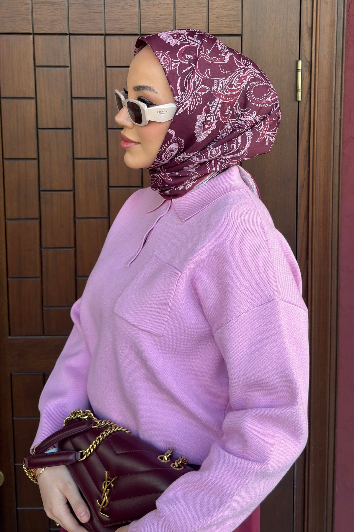 Betül Duman'ın Tercihi Amaris Soft Eşarp Bordo