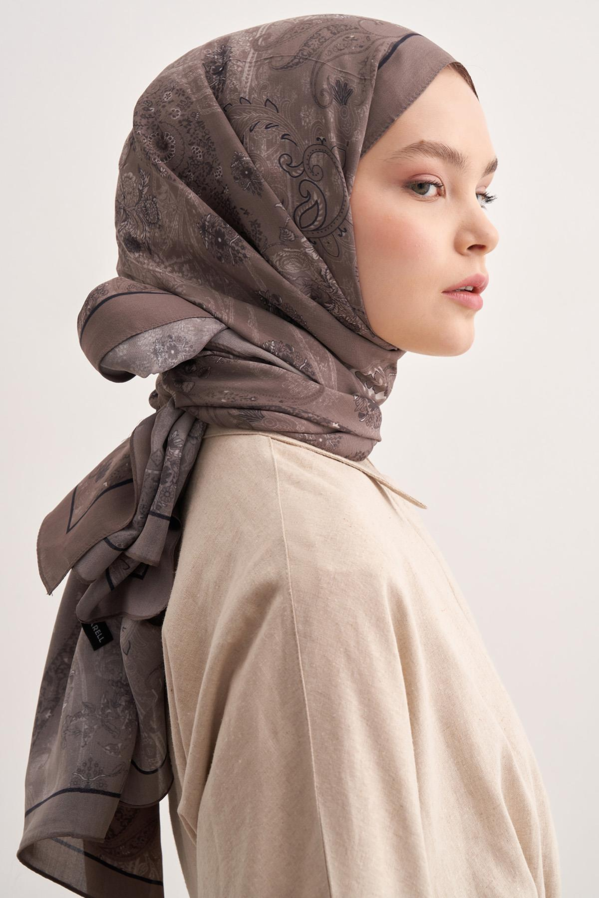 Floral Vizon Vela Floş Şal