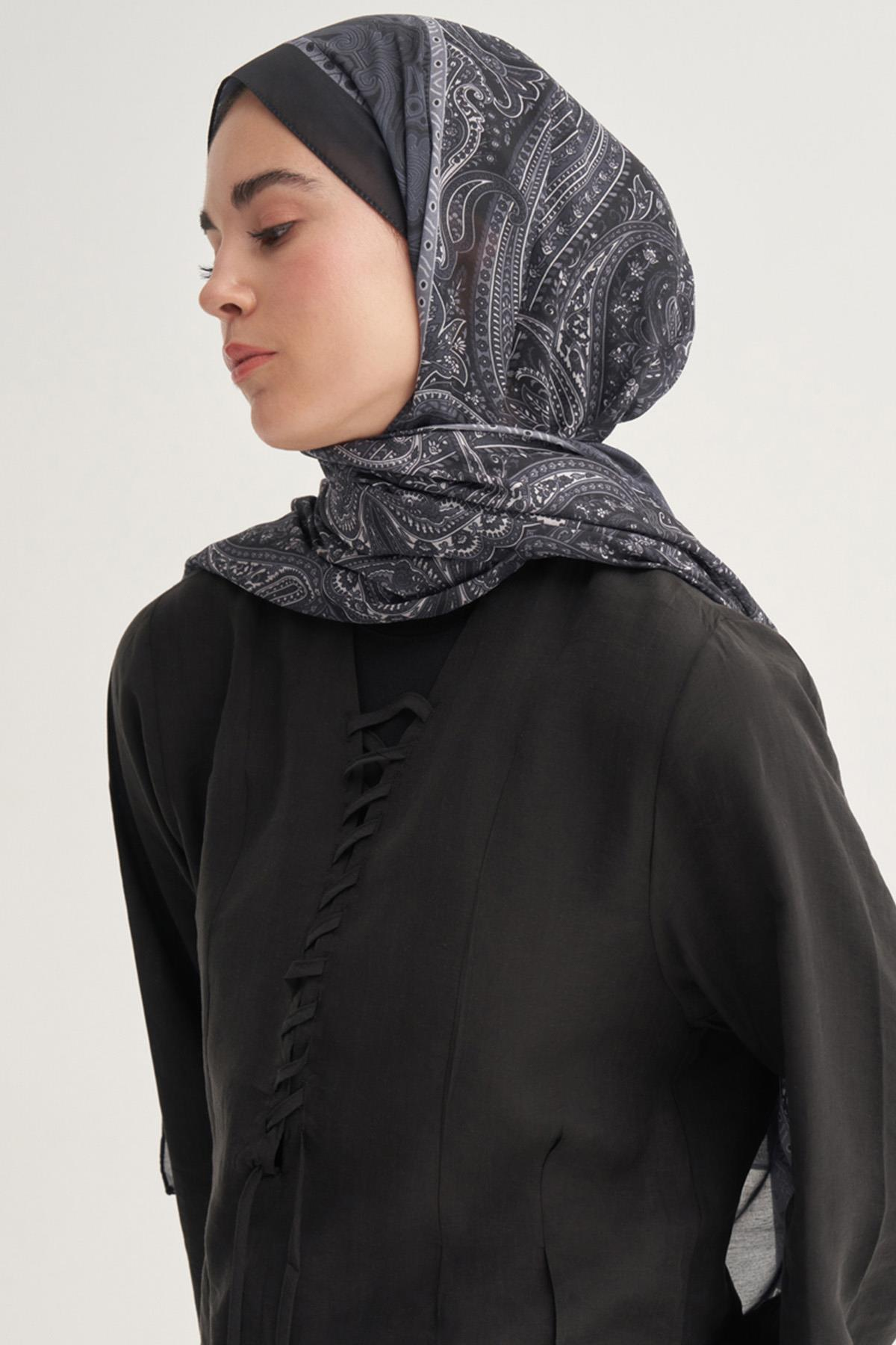 Ravena Siyah Nilla Pamuklu Şal