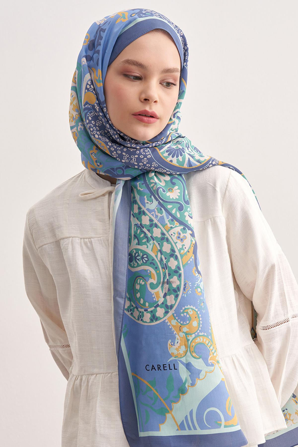 Lune Lila Vela Floş Şal