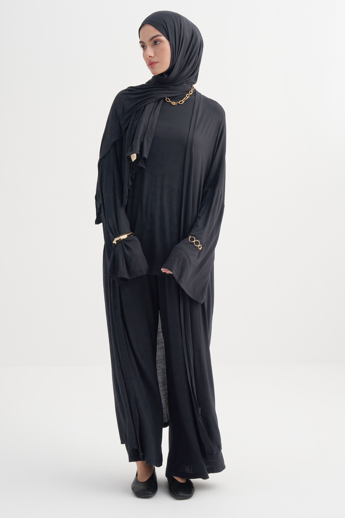 Micro Modal Abaya Antrasit