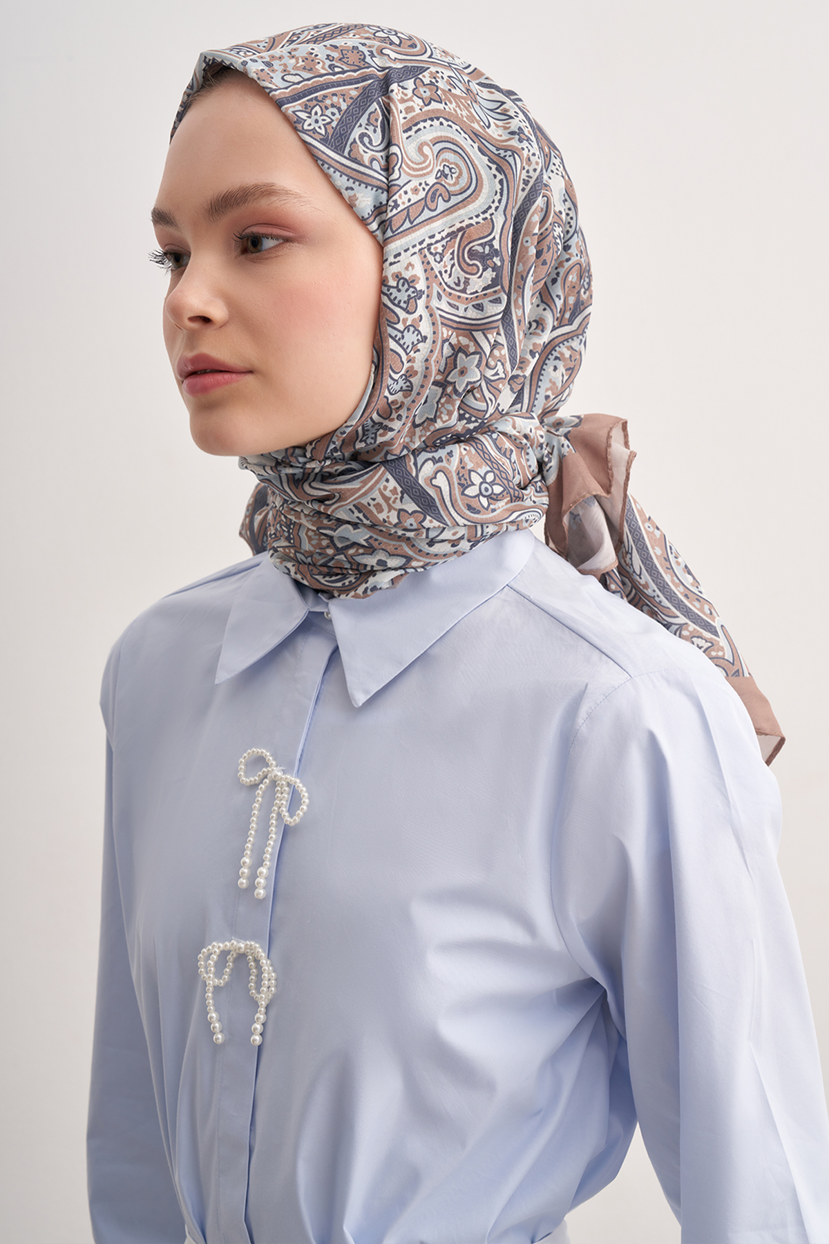 Nilla Pamuklu Şal Ephesus Krem