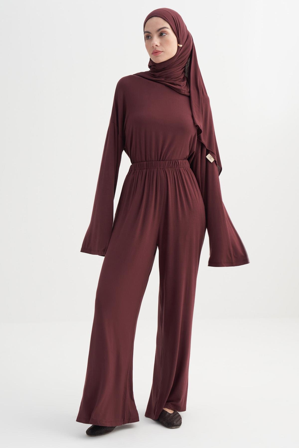 Micro Modal Pantolon Mürdüm