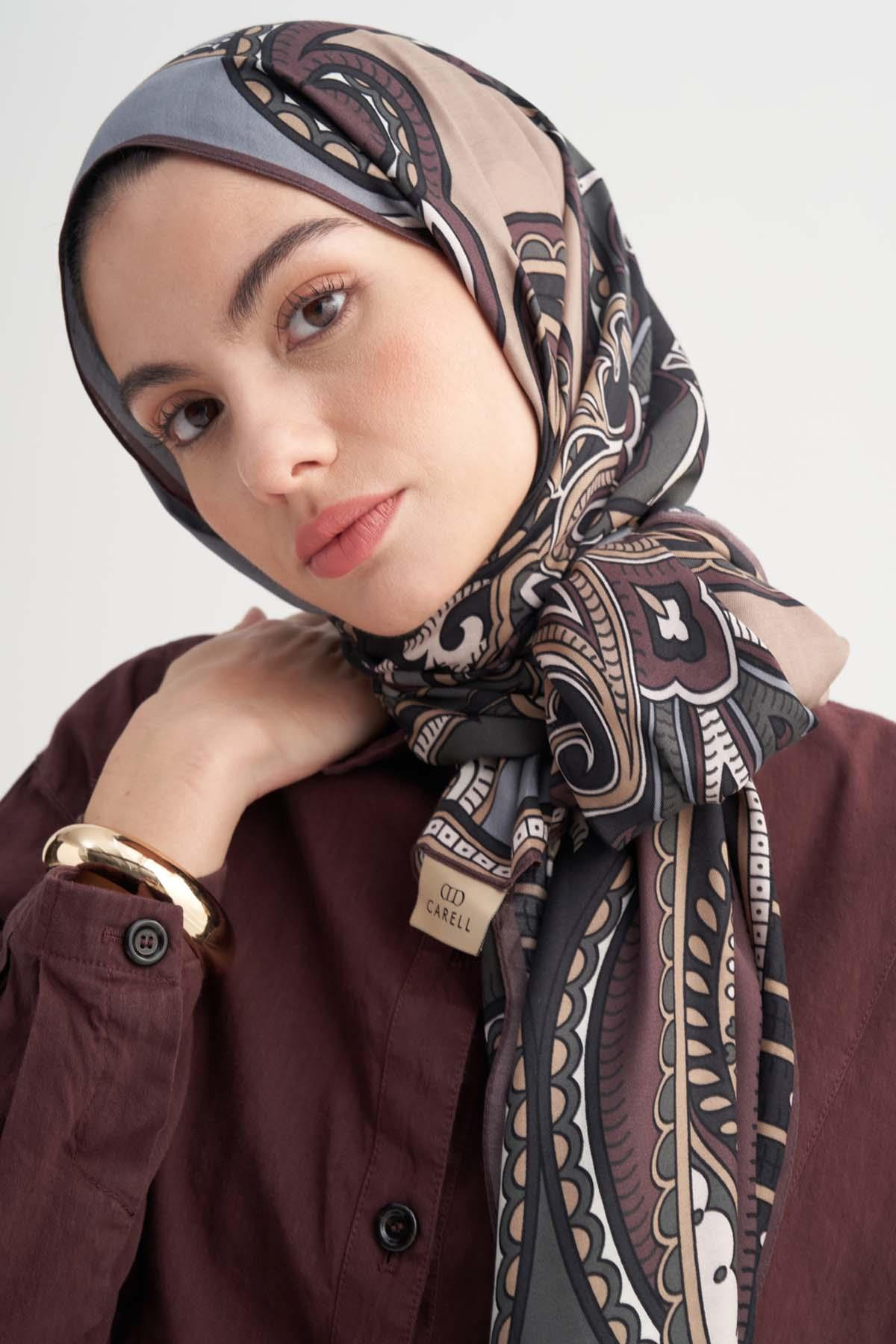 Lavina İncira Viskon Şal Dark