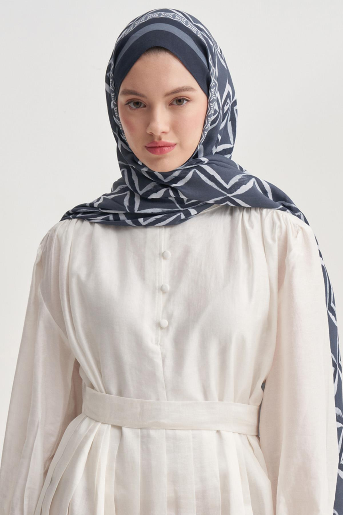 Velora Vela Floş Şal Lacivert