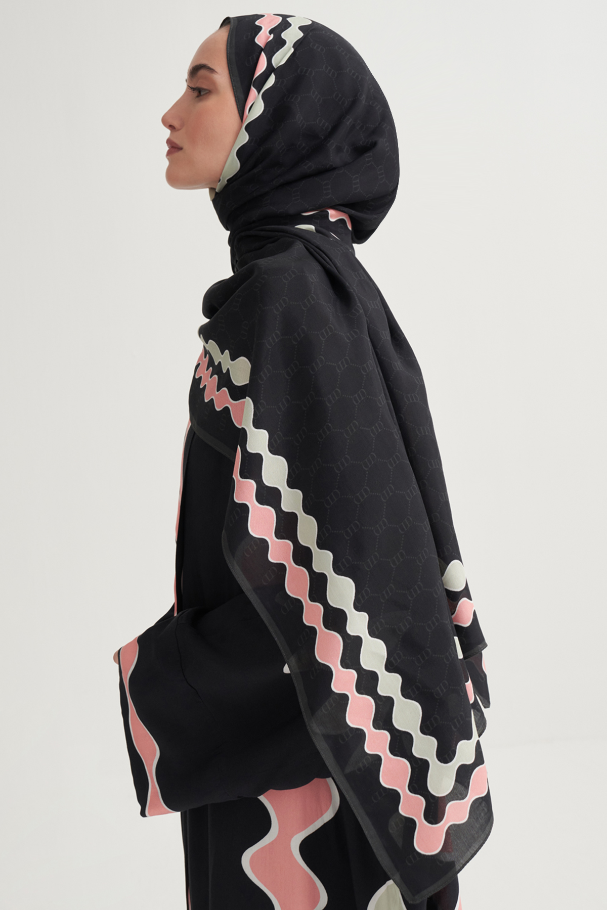 Luma Monogram Floş Şal Siyah