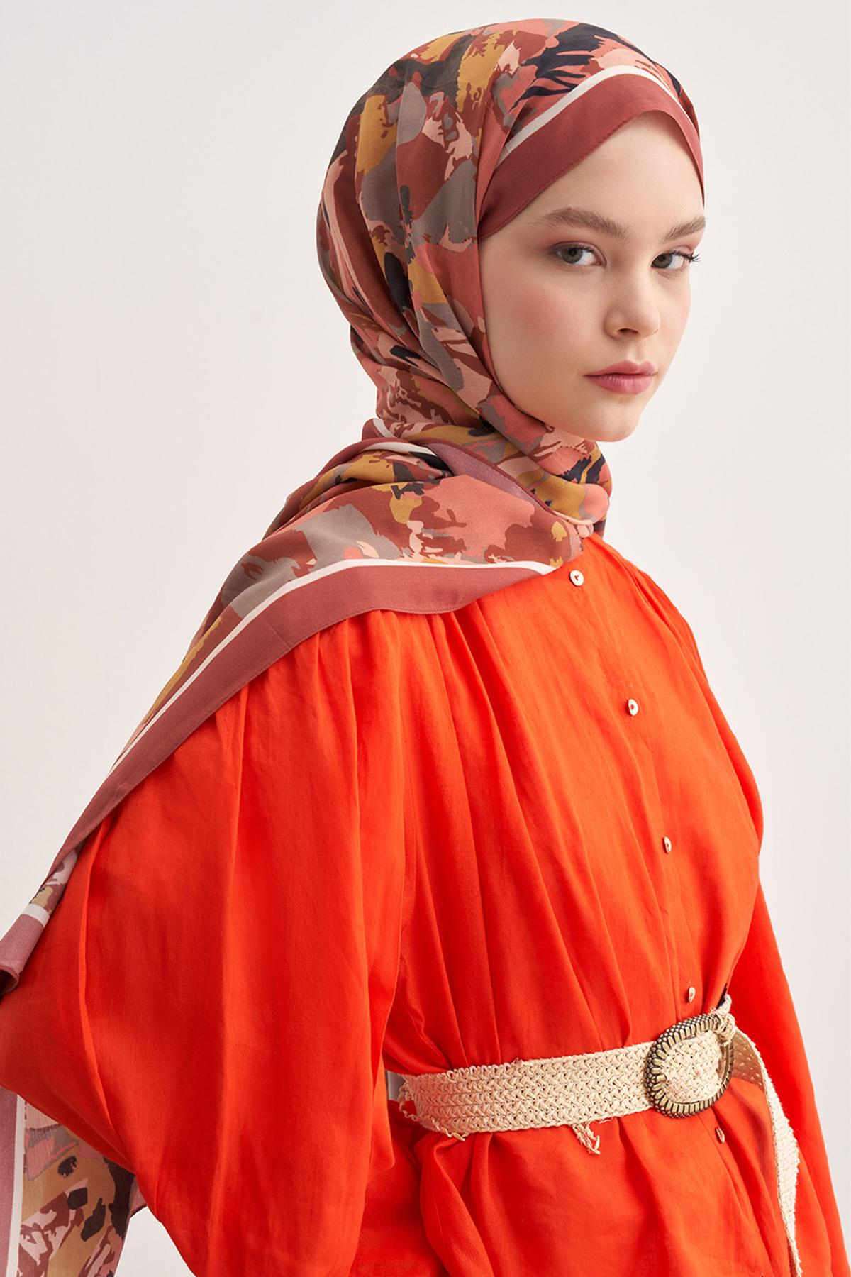 Brush Gül Kurusu Vela Floş Şal