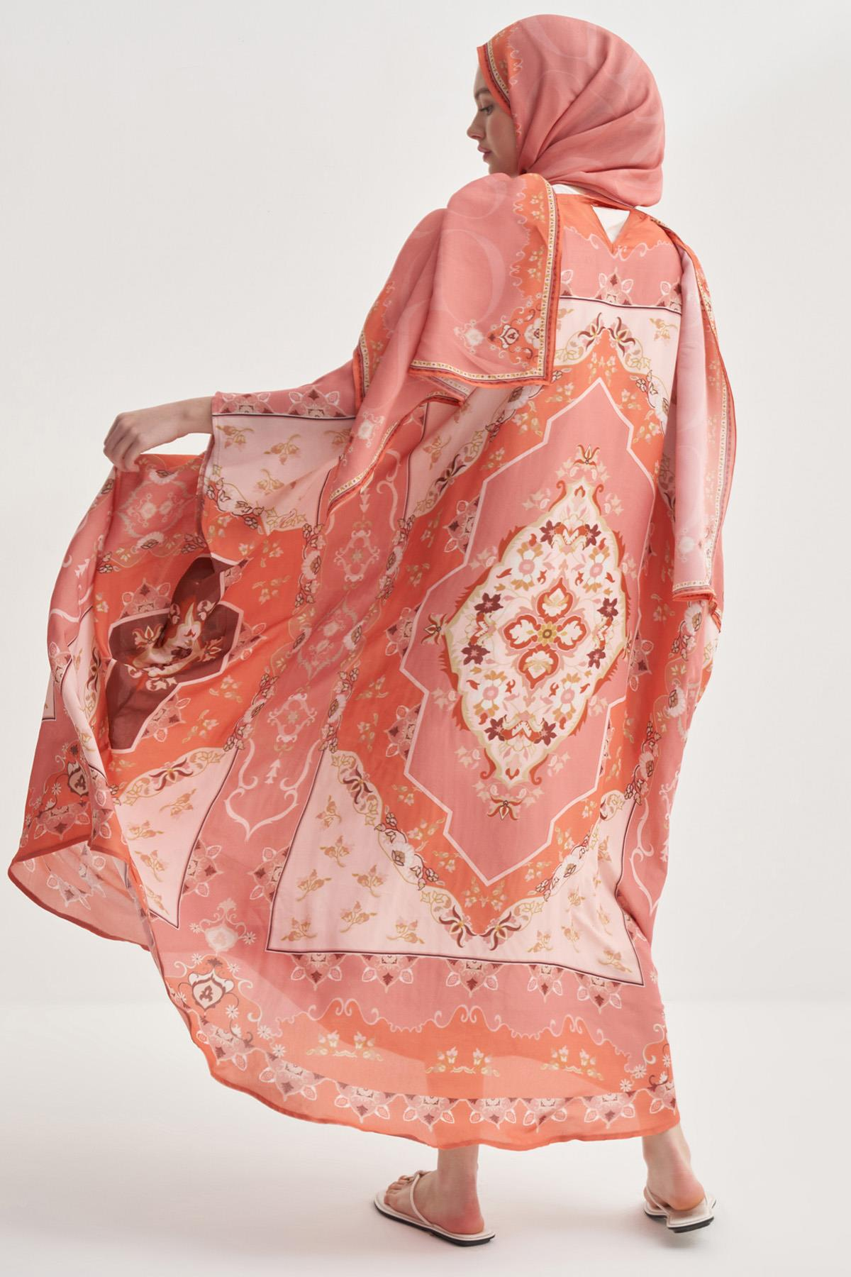Maknesa Mercan Floş Kaftan