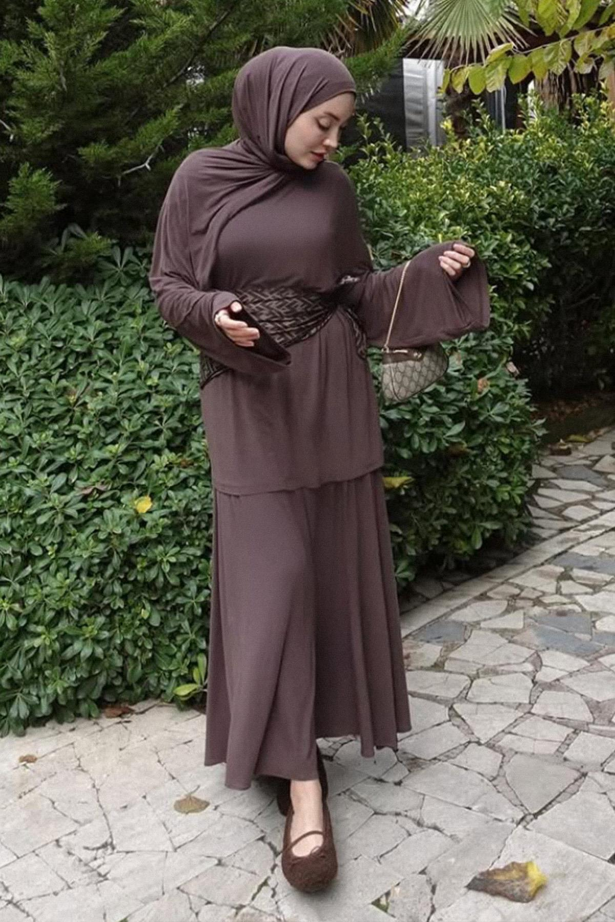 Hilal'in Tercihi Micro Modal Etek Kahve