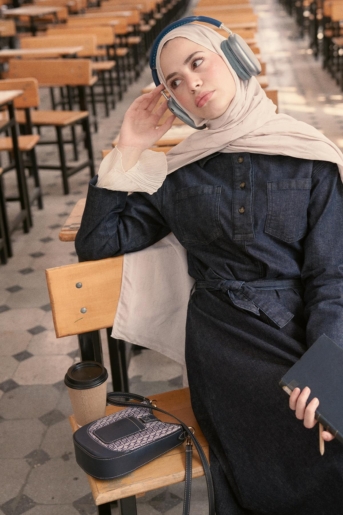 Monogram Mini Telefon Çantası Lacivert