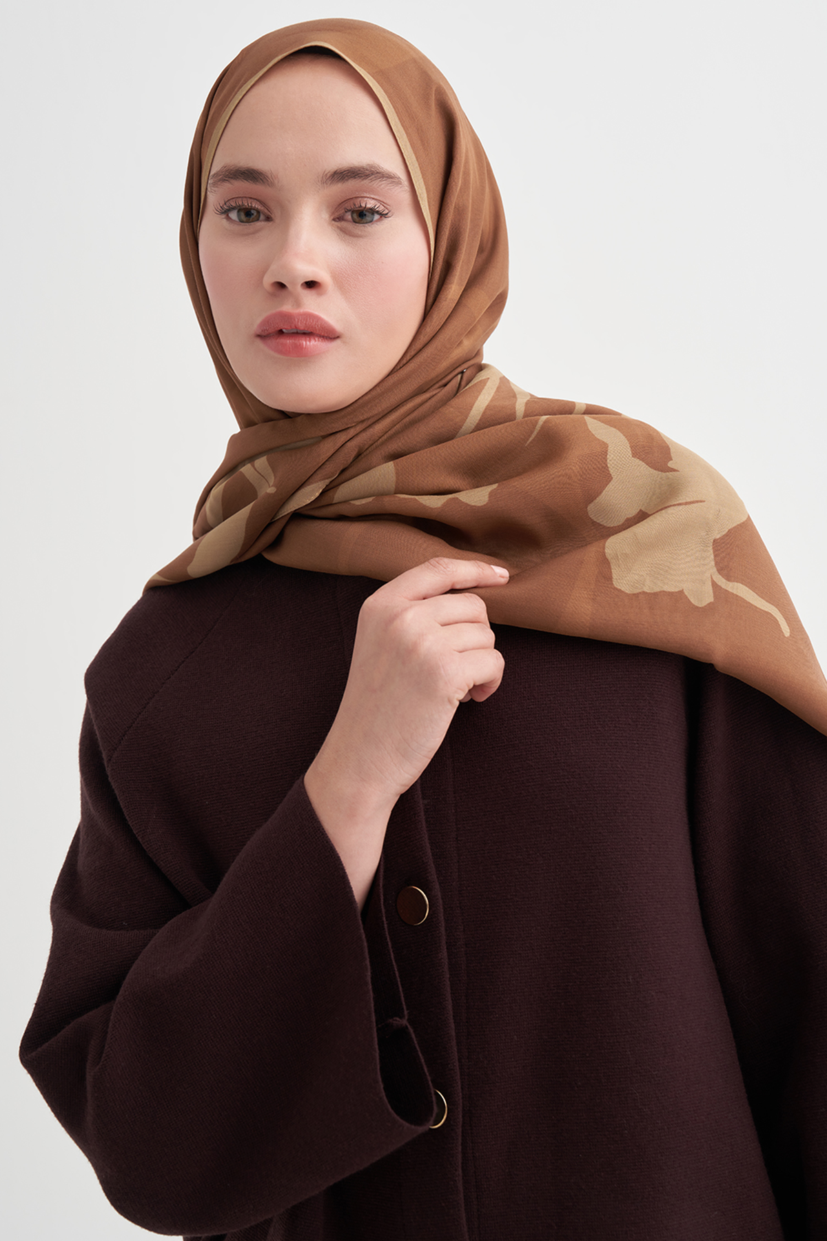 Vera Monogram Floş Şal Gold