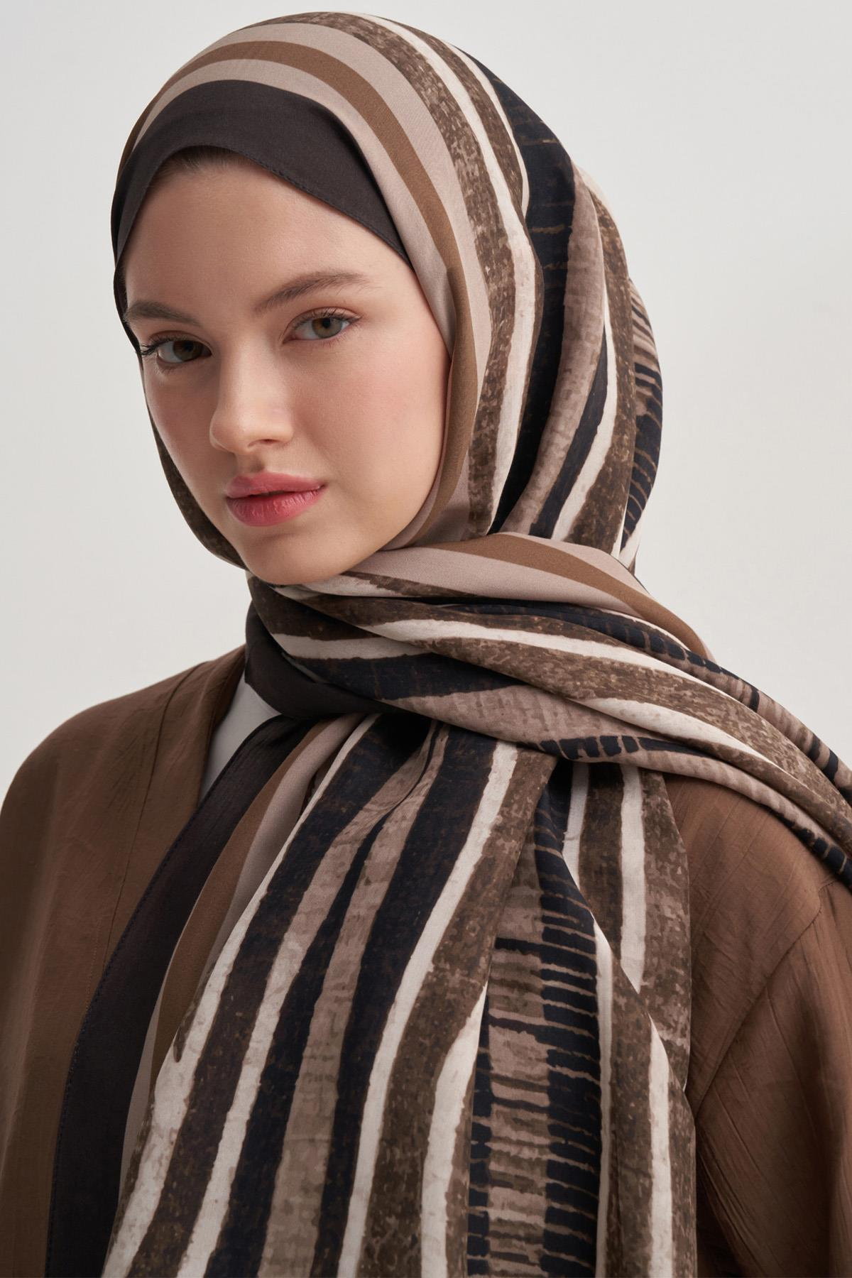 Arden Vela Floş Şal Acı Kahve