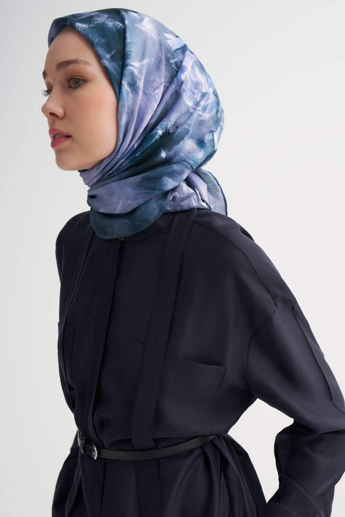 Bloomia Soft Eşarp Mavi