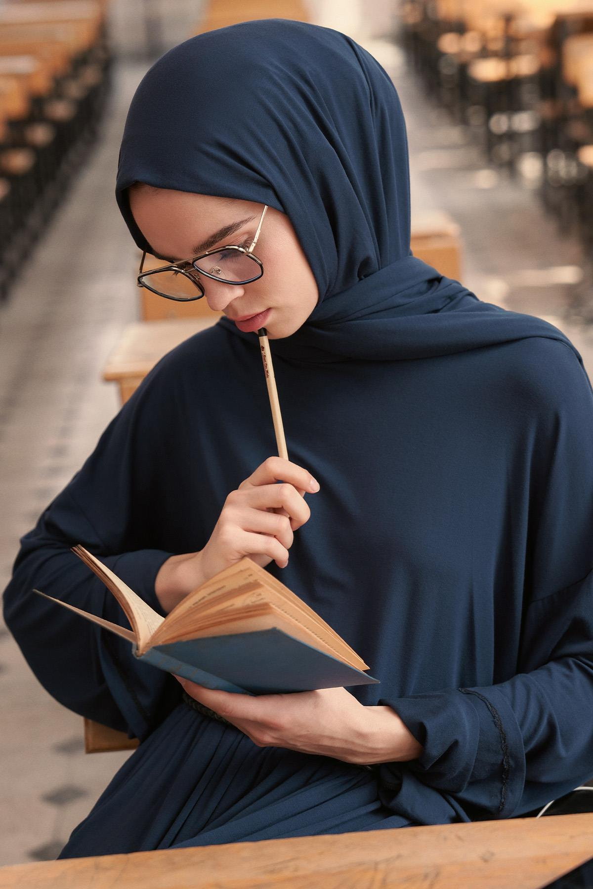 Micro Modal Penye Şal Lacivert