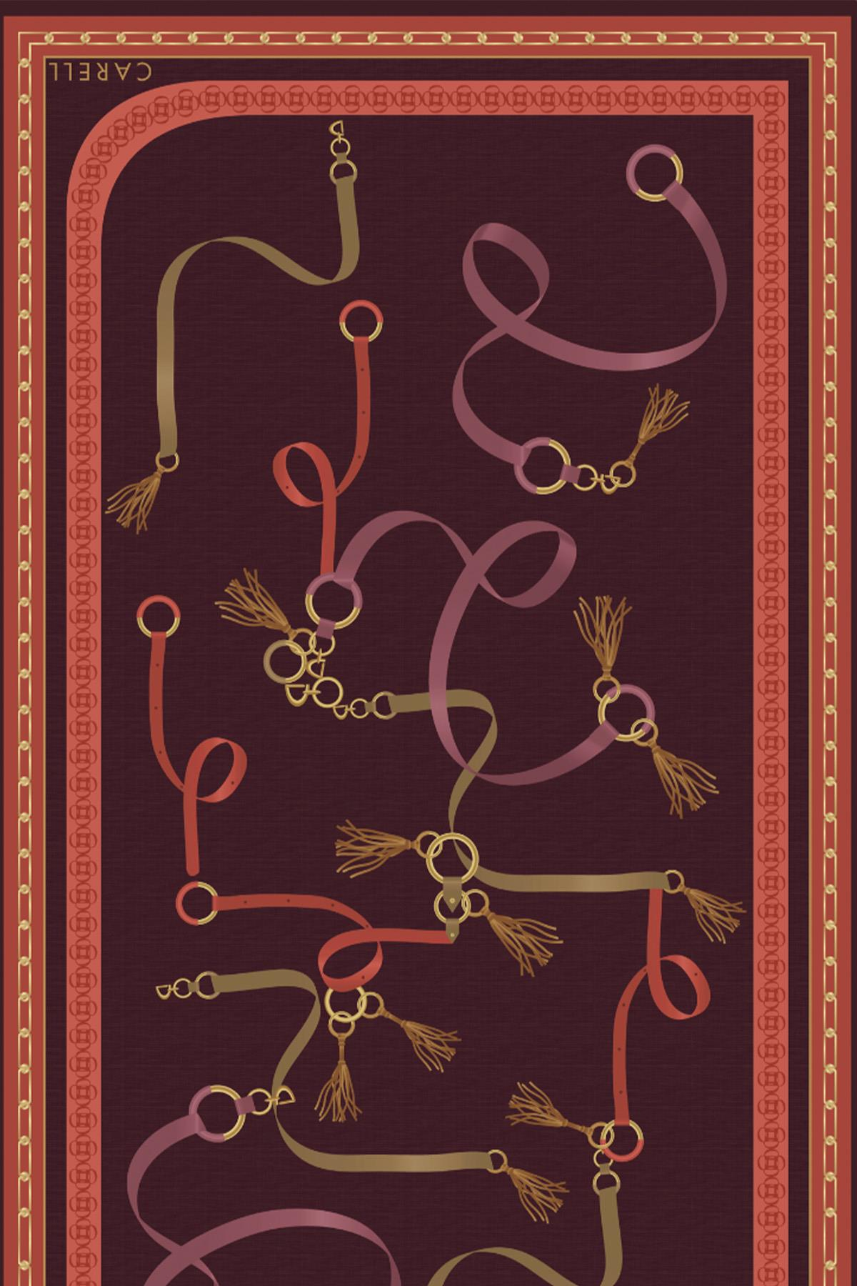 Alvena İncira Viskon Şal Mürdüm