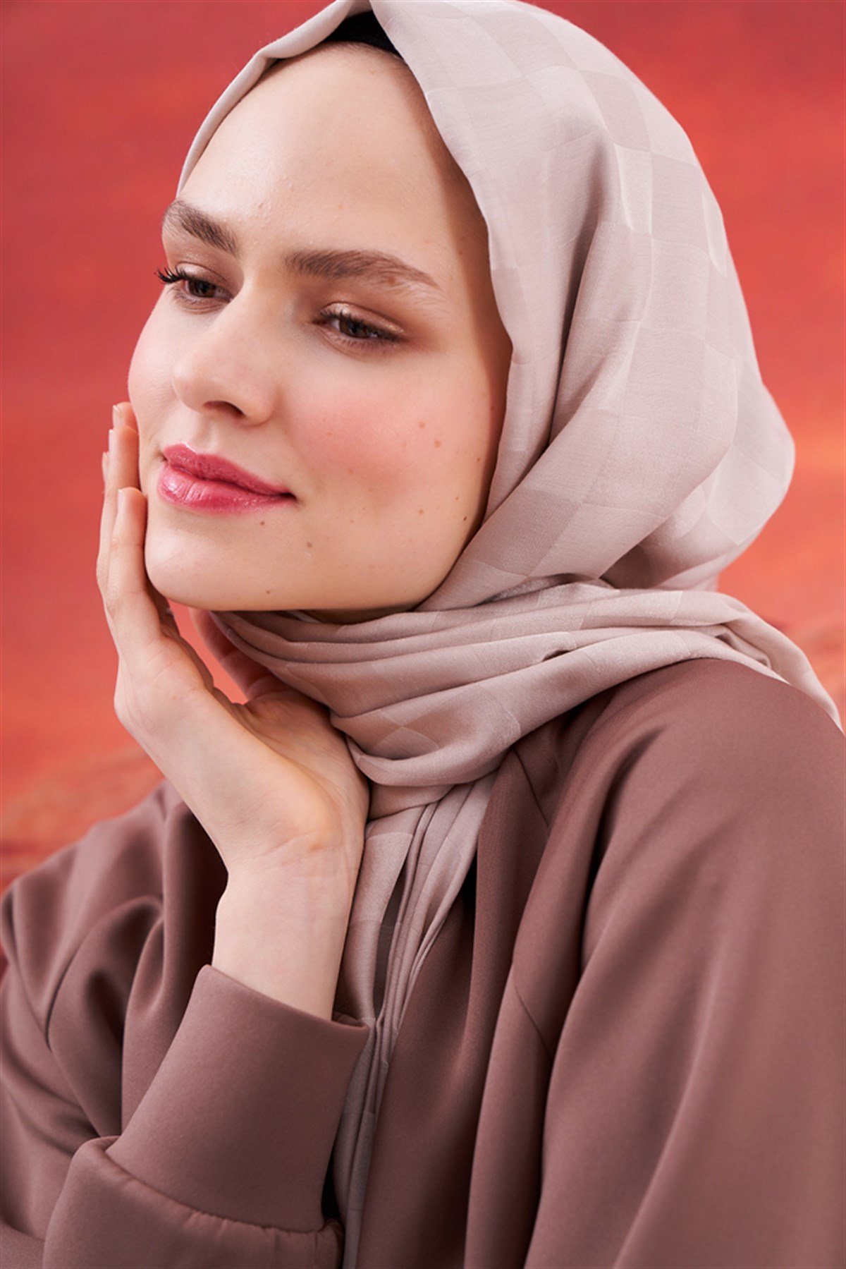 Dama Jakar İtalyan İpekli Şal Camel