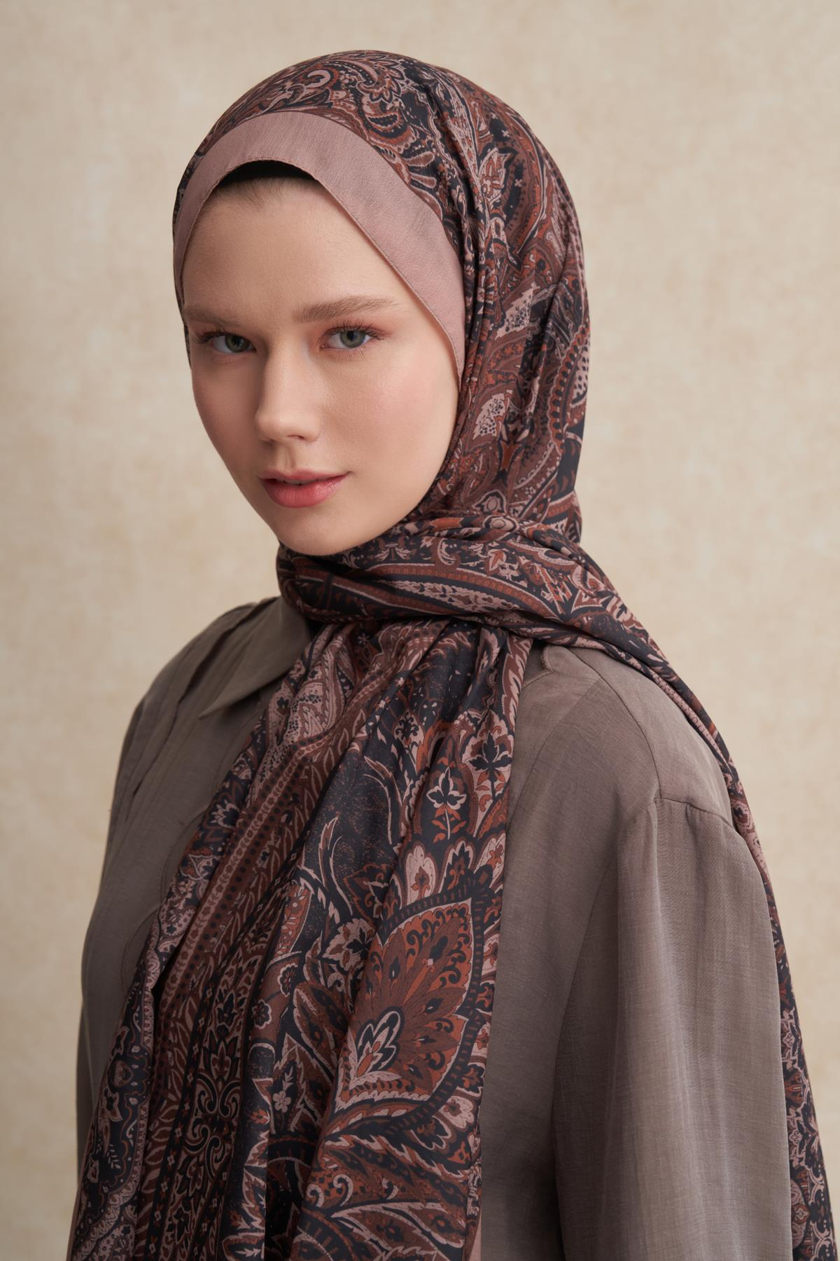 Diamond Sütlü Kahve Nilla Pamuklu Şal