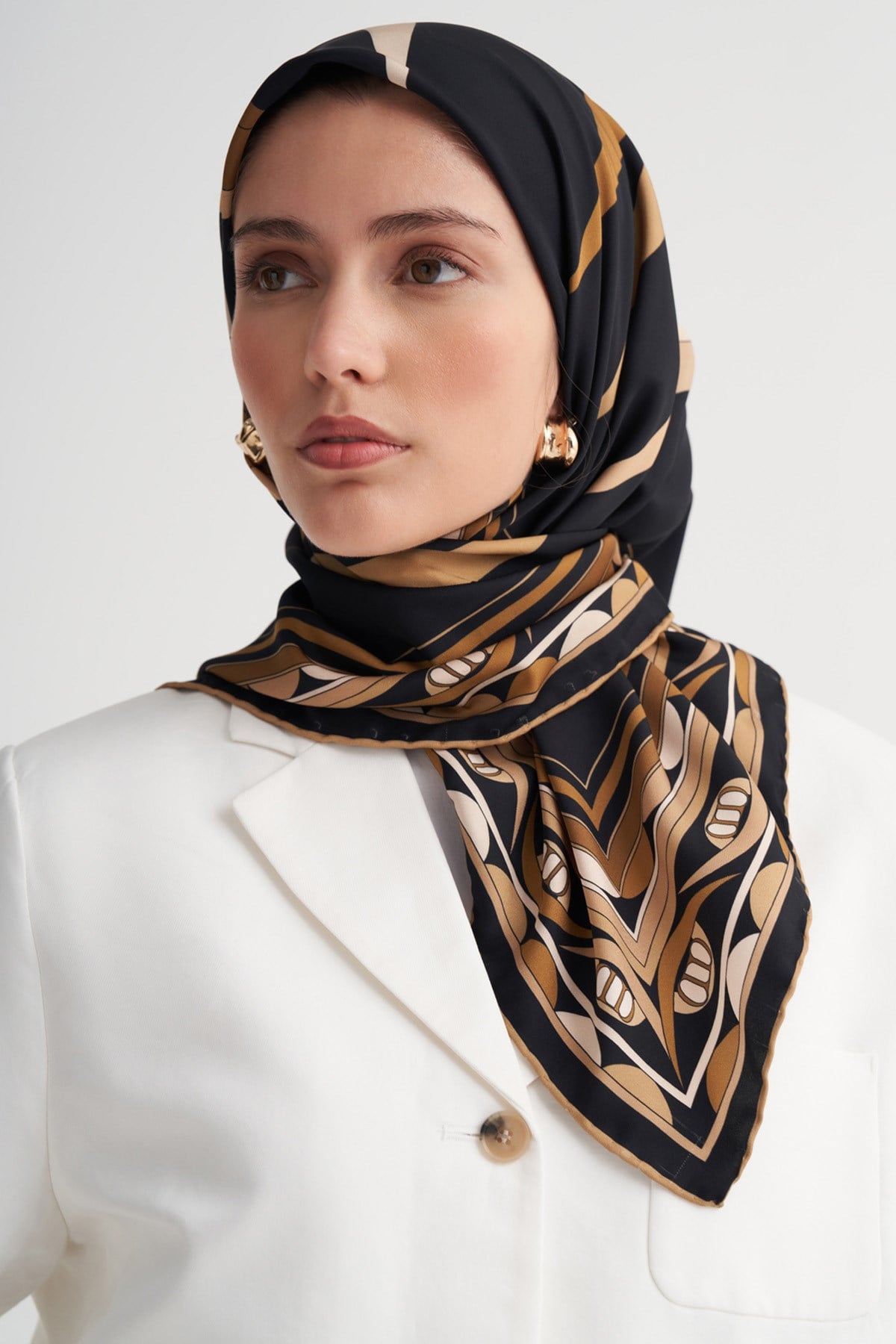 Radiant Gold Twill Eşarp