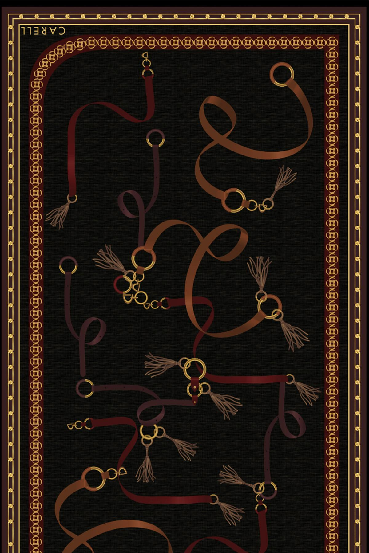 Alvena İncira Viskon Şal Siyah