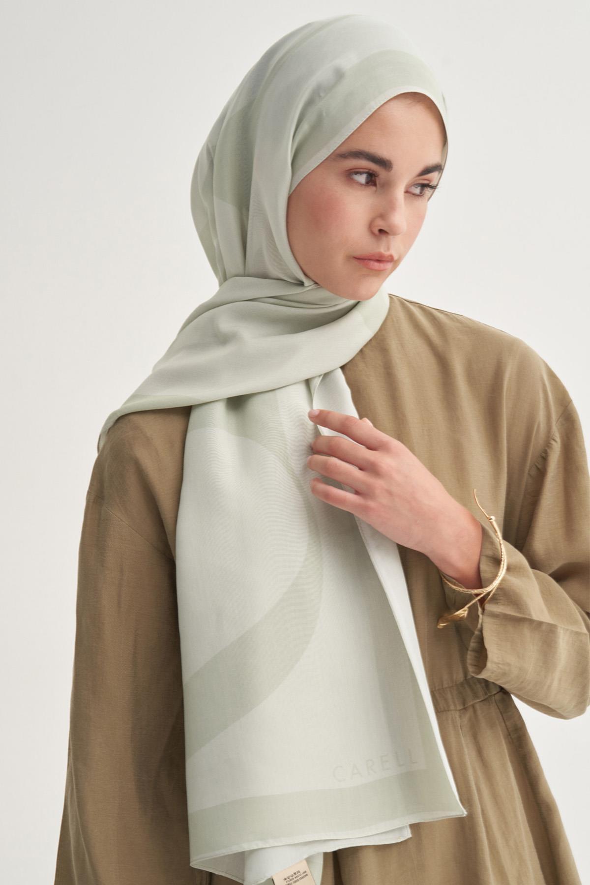 Linea Monogram Floş Şal Soft Yeşil