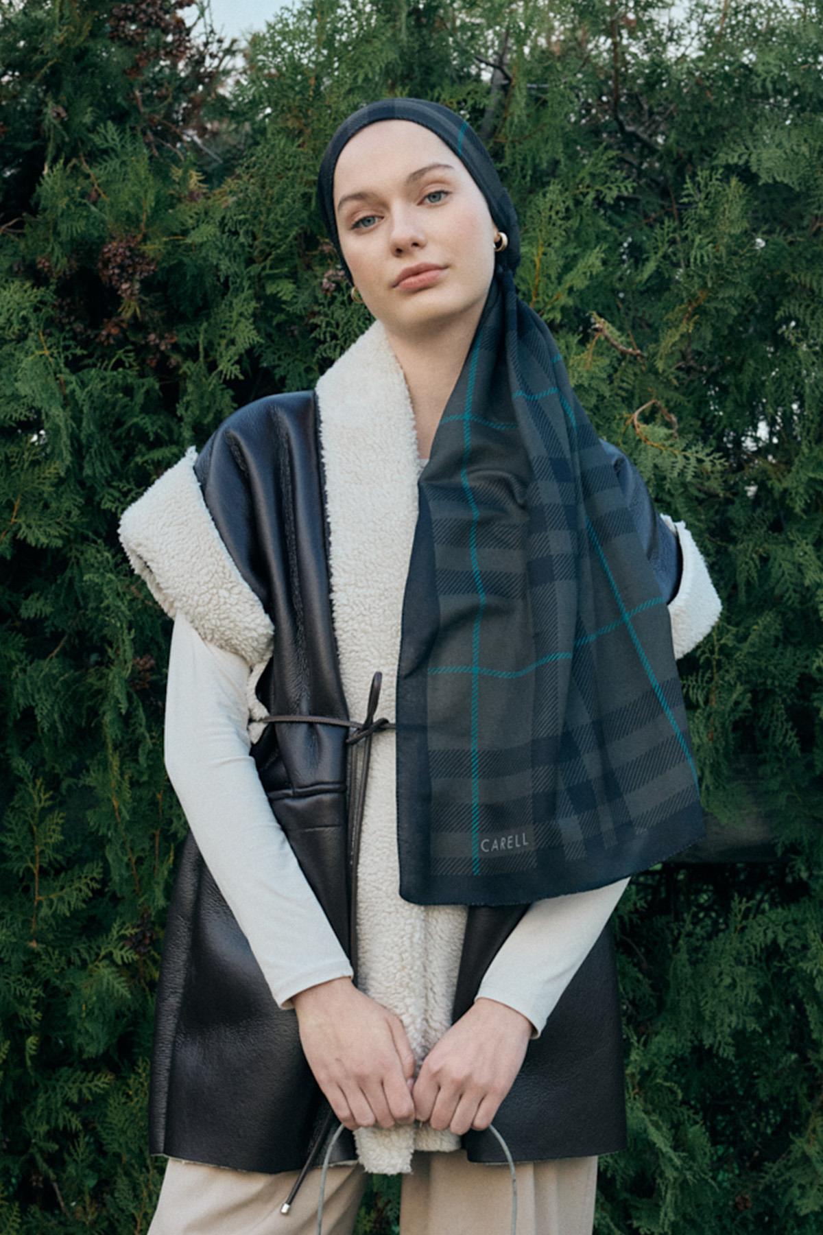 Echo Pamuk Şal Cuadros Kahve