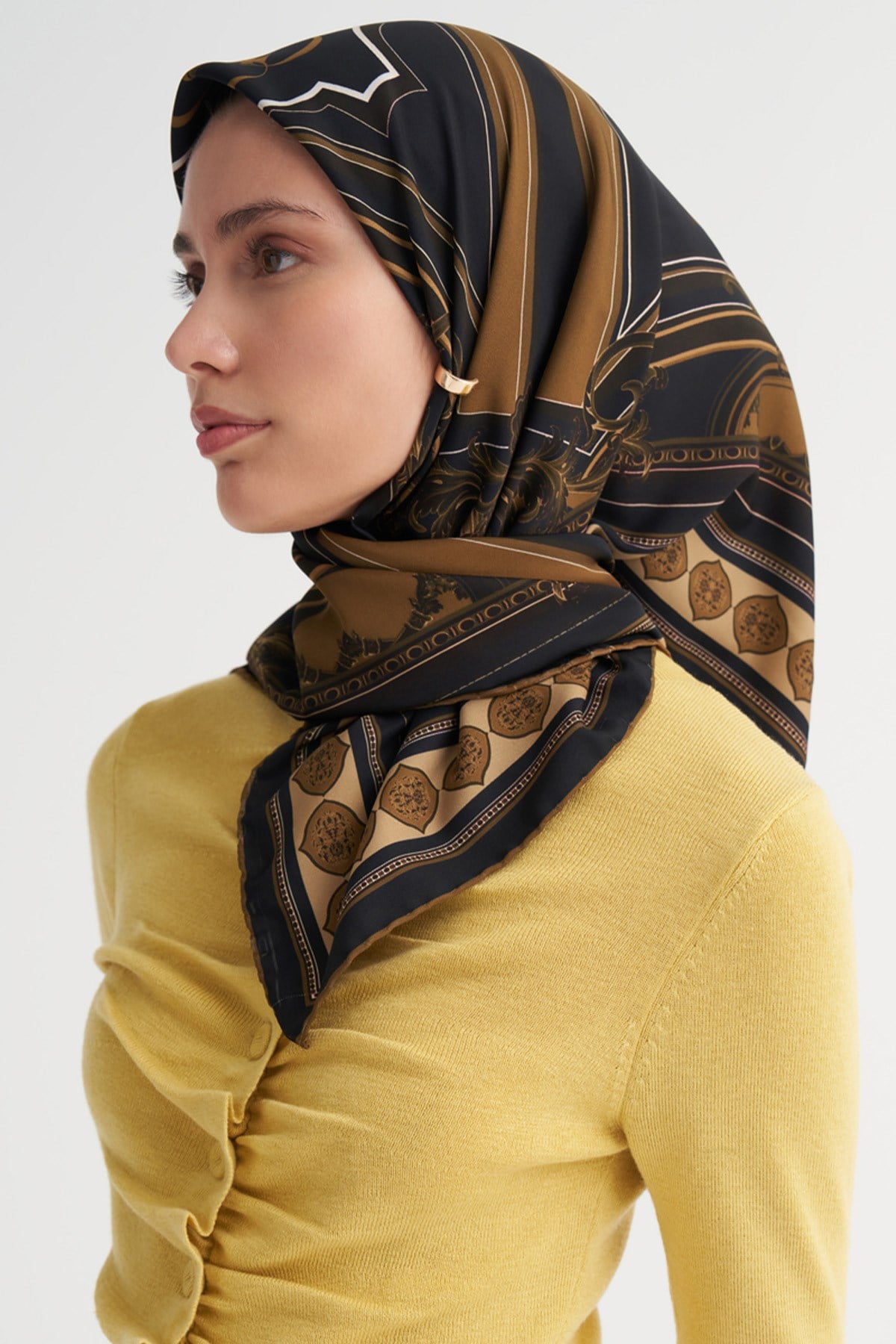 İmperial Siyah Twill Eşarp