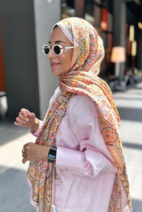 Gülşah'ın Tercihi Sunset Comfy İpek Şal