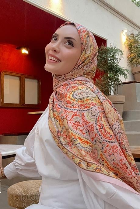 Hilal'in Tercihi Sunset Comfy İpek Şal