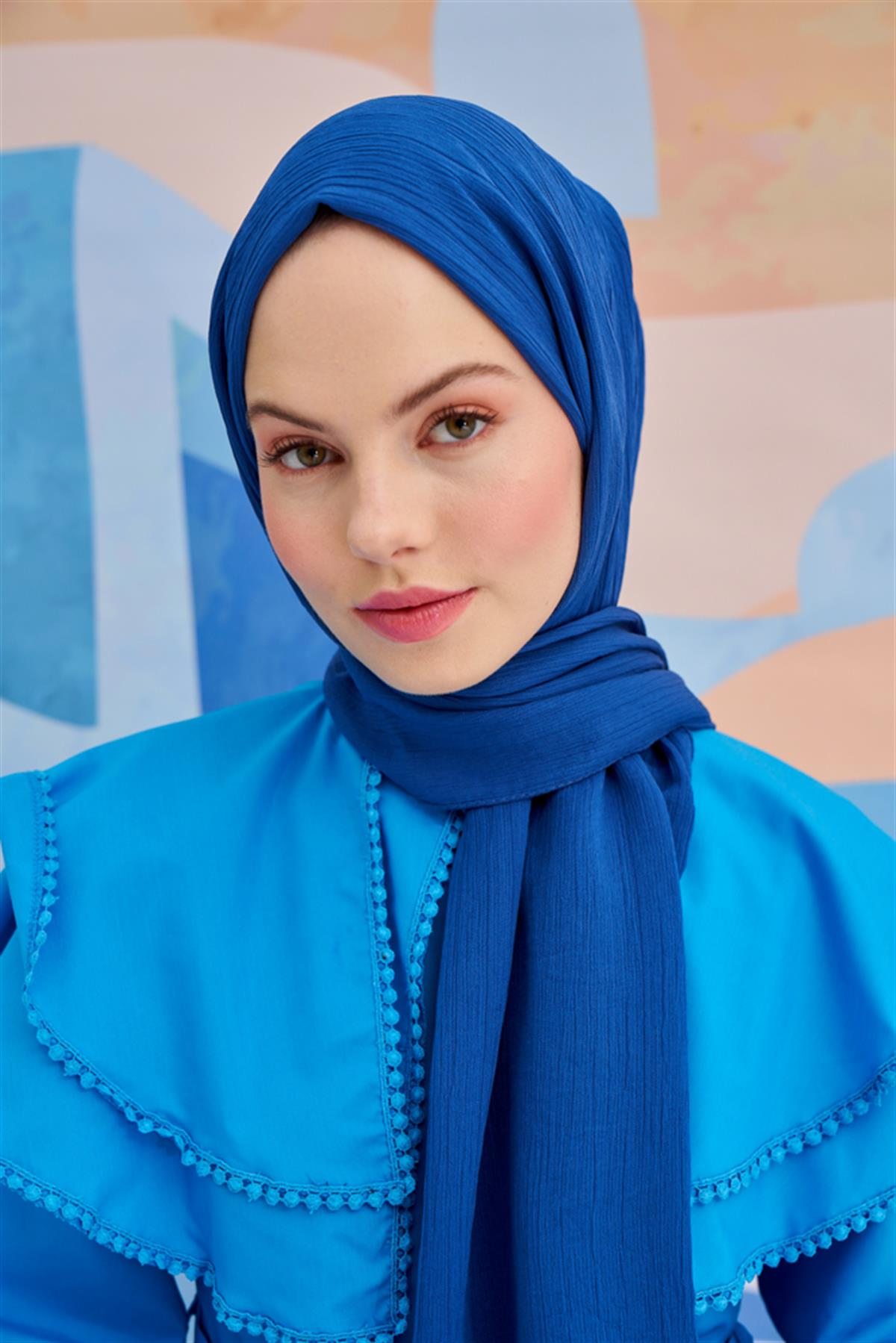 Lien Örme Şal İndigo